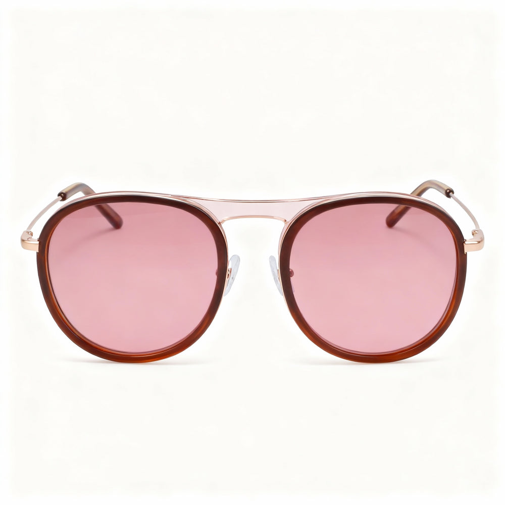 DKNY Dk700s Women's Amber Tortoise Pink Plastic UV Non-Polarized Sunglasses Pink Acetate Lenses 52mm
