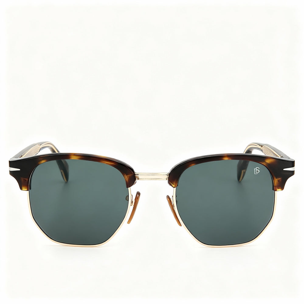 David Beckham DB 1002/S Unisex Dark Havana Acetate Sunglasses, Green CR39 Non-Polarized Lenses, 51mm