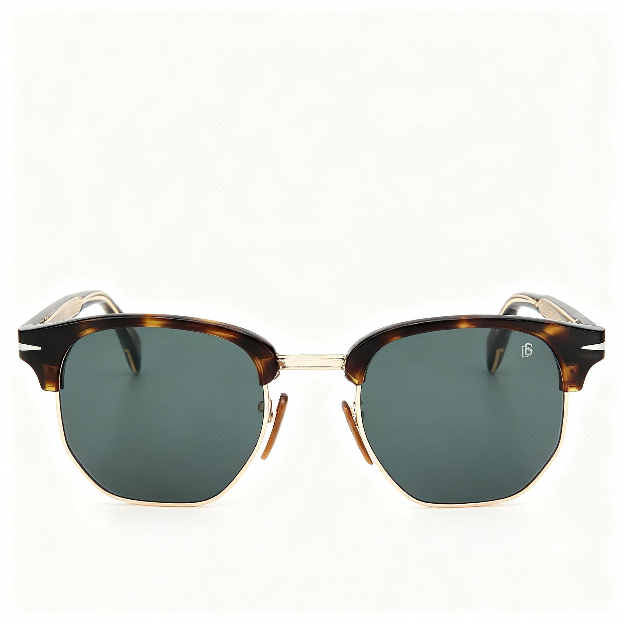 David Beckham DB 1002/S Unisex Dark Havana Acetate Sunglasses, Green CR39 Non-Polarized Lenses, 51mm