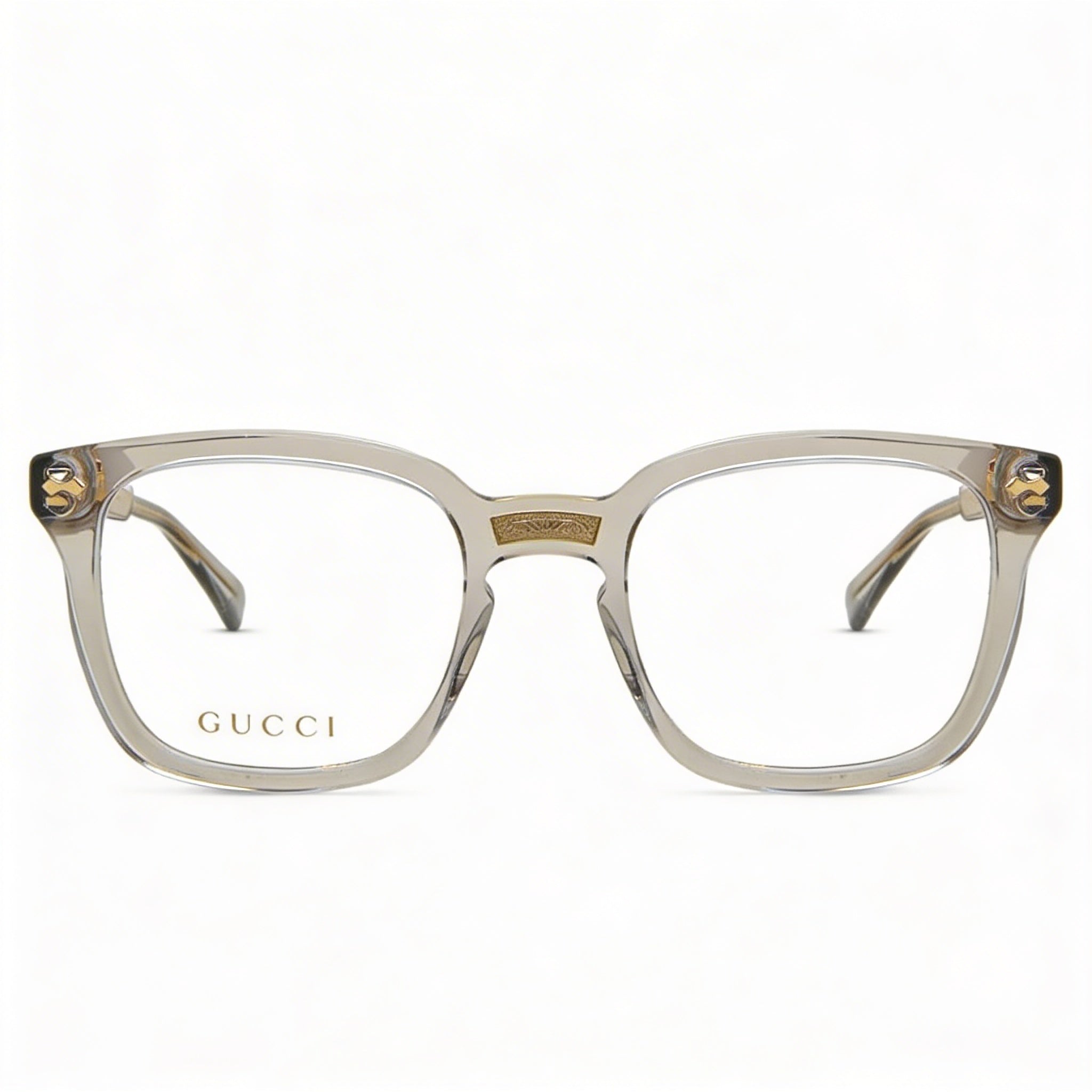 Gucci Gg0184o 005 Unisex Grey Transparent Plastic Eyeglasses 50-21-145, Photo 2