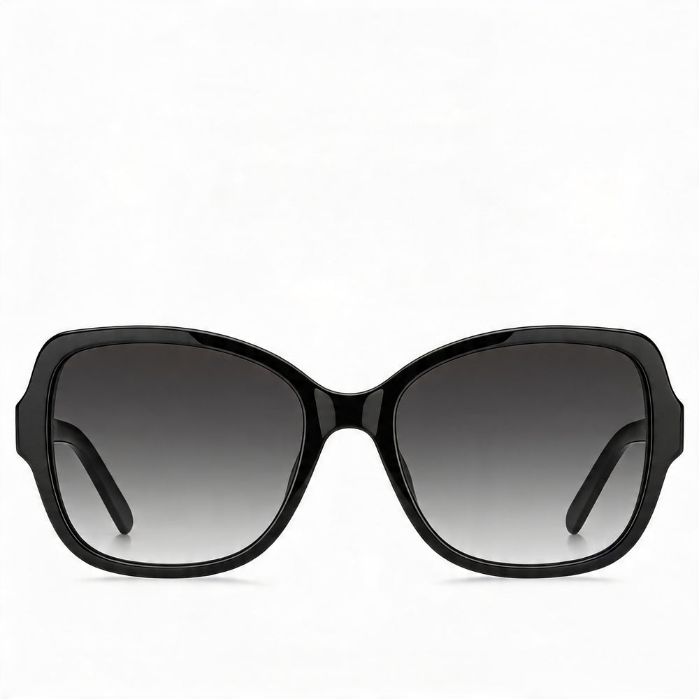 Marc Jacobs Modern Women's Black Acetate Dark Gray Gradient UV Protection Sunglasses 55-19-145