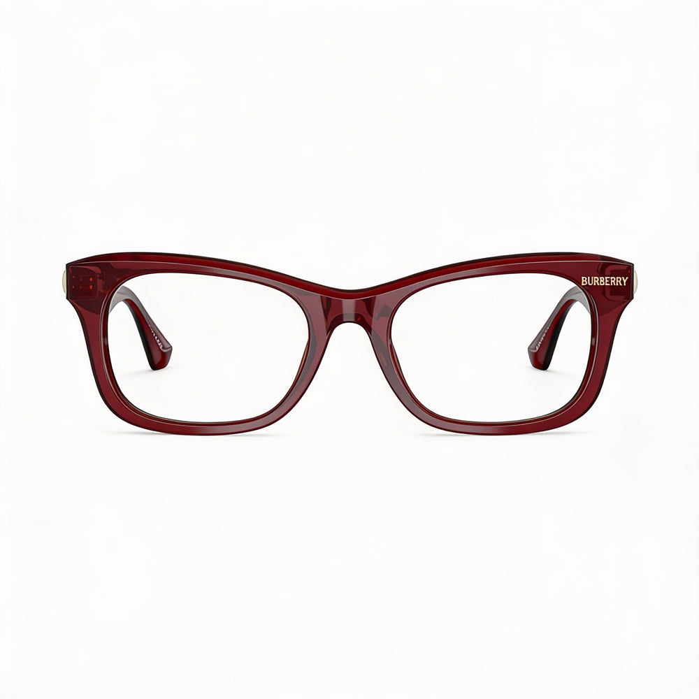 Burberry Classic Red Unisex Eyeglasses Frame, Red - Prescription Ready Optical Glasses with Clear Demo Lenses