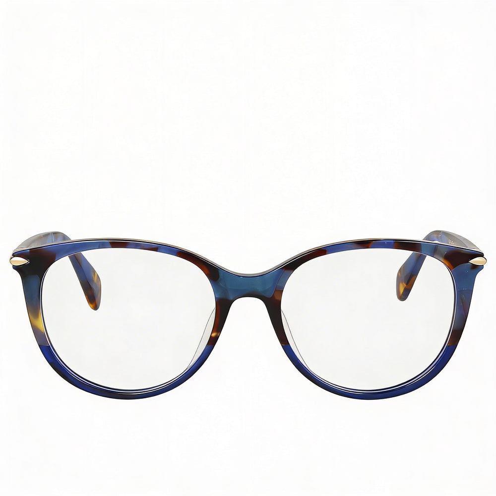 Gafas Rag & Bone Rnb 3023 para mujer, montura de acetato color azul Habana con lentes de 51 mm de ancho
