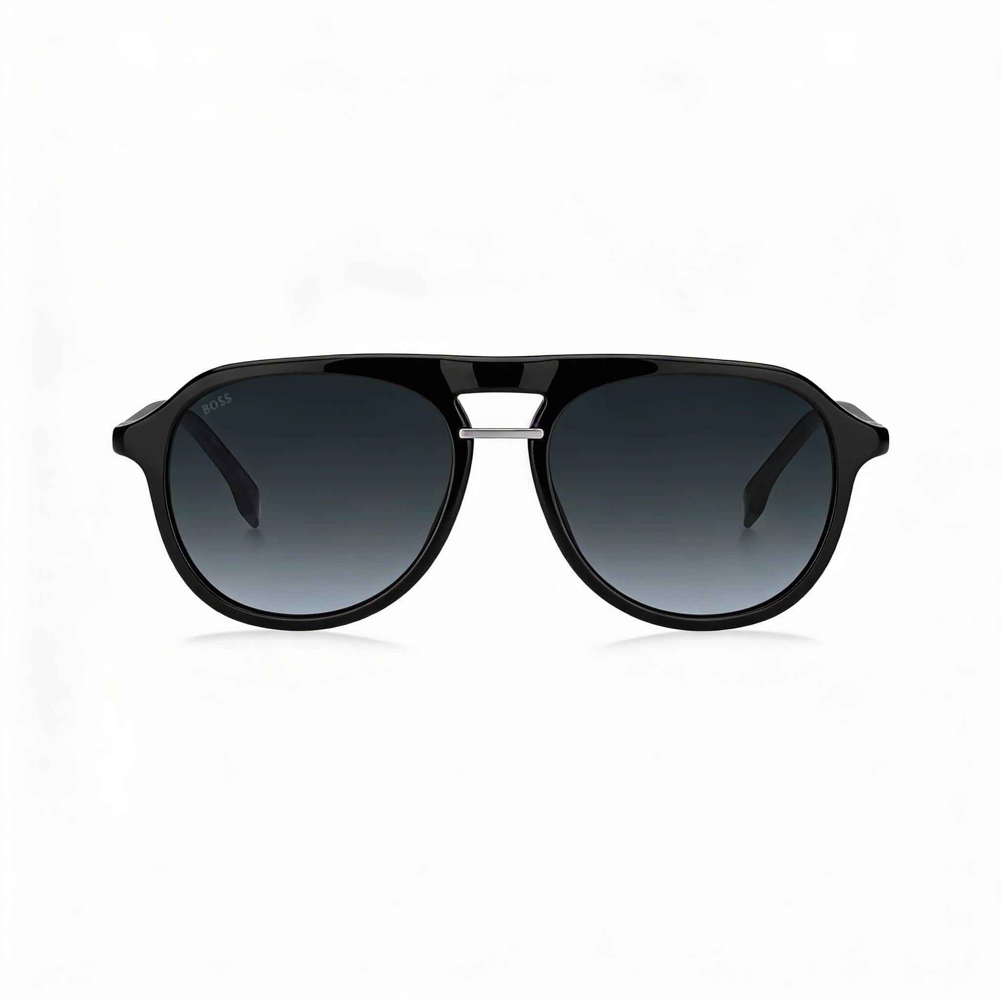 Hugo Boss Classic Unisex Black Acetate Frame Dark Grey Shaded UV Protected Lenses Sunglasses 54mm, Photo 2