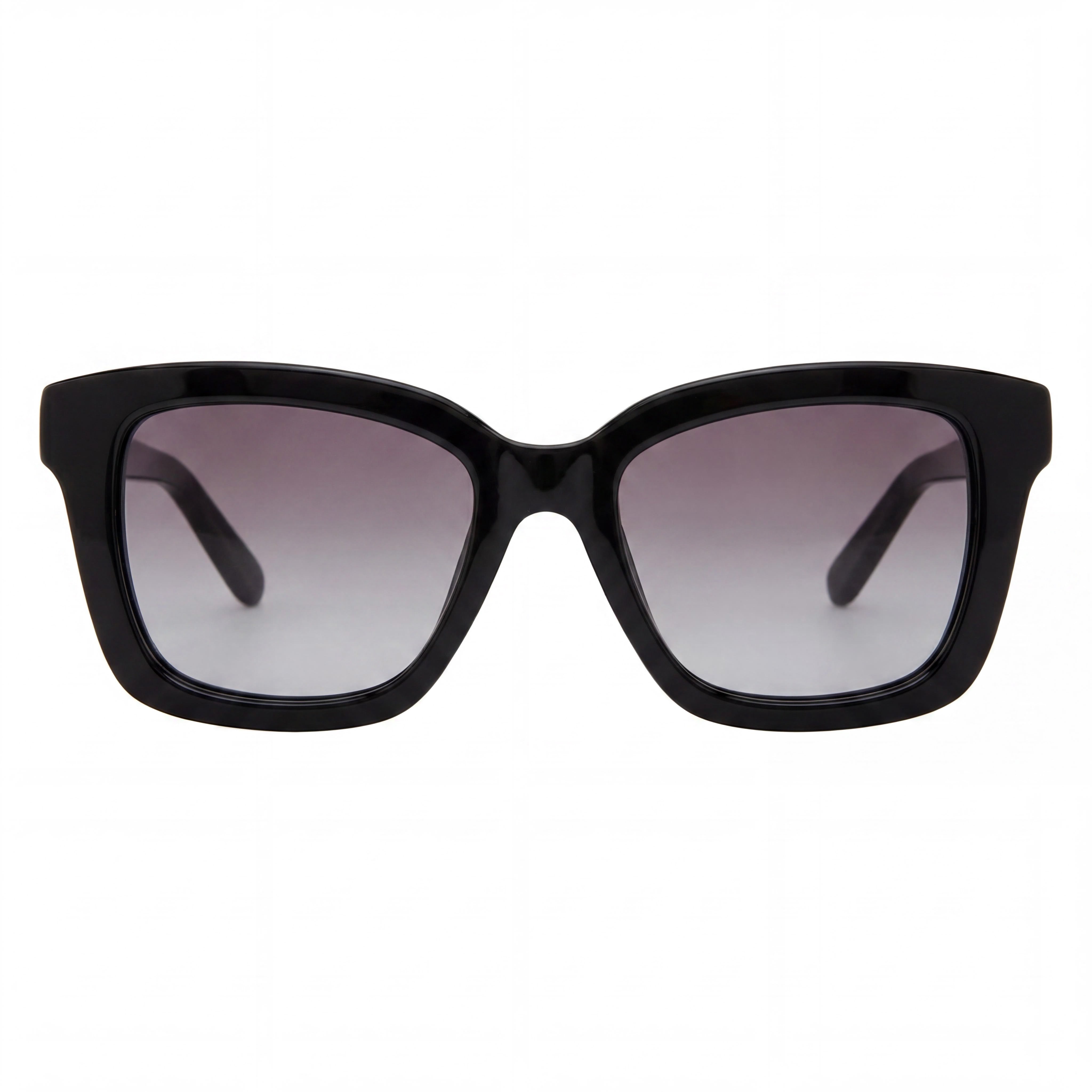 Gafas de sol Salvatore Ferragamo SF955S cuadradas para mujer, montura de plástico negro y dorado, lentes degradadas grises, protección UV, 53 mm, Photo 2