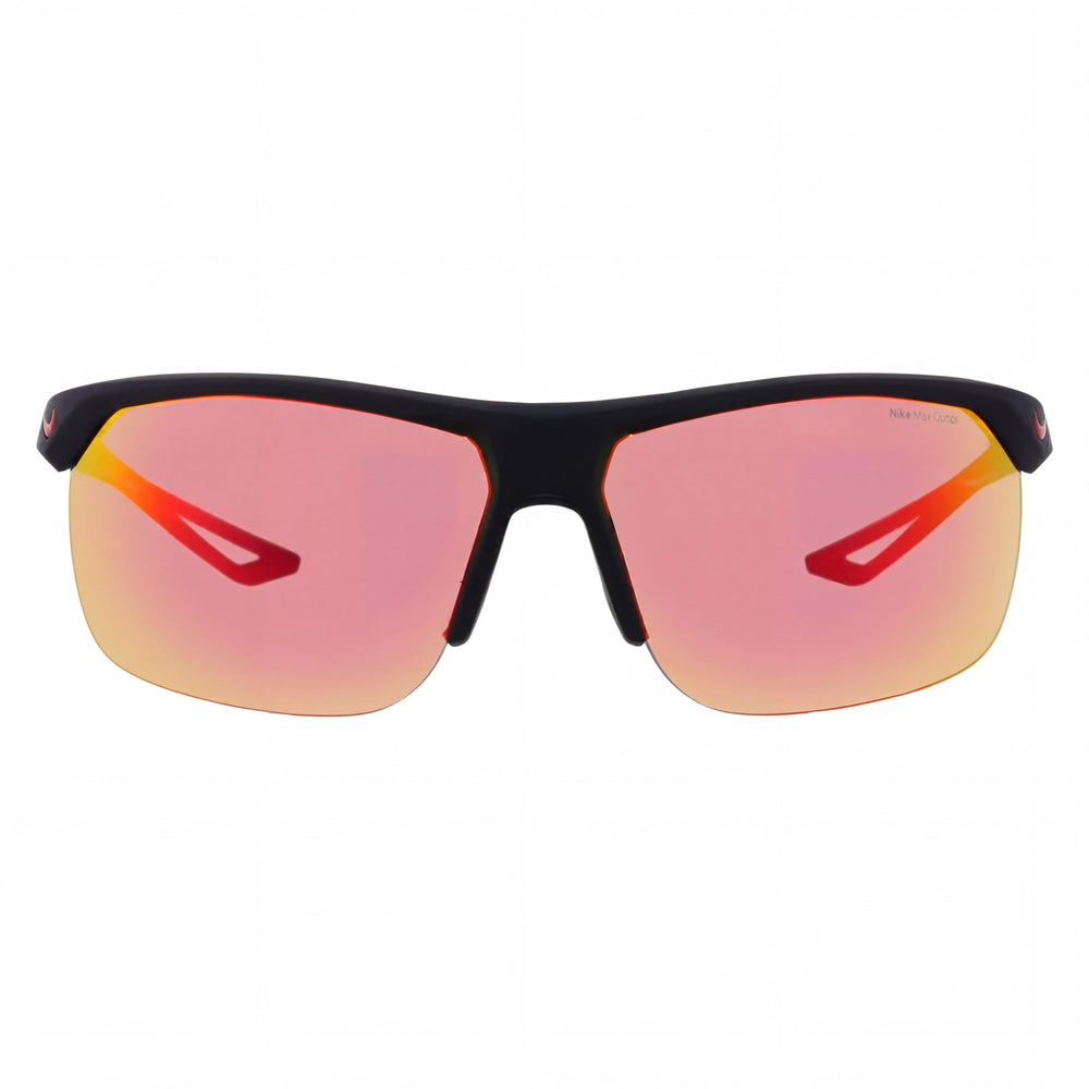 Nike Wrap Men's Black Plastic Grey Multilayer Red Non-Polarized Sunglasses 67mm