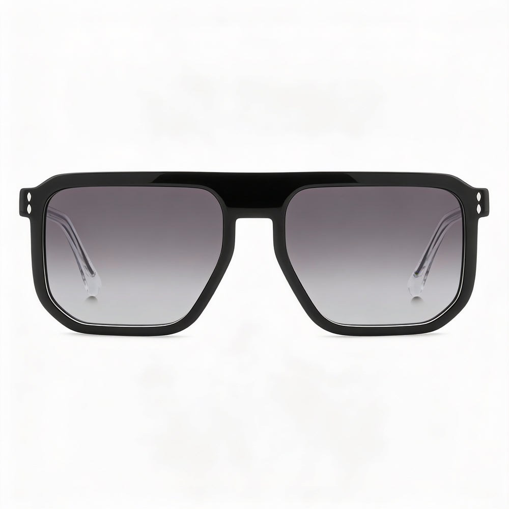Isabel Marant Casual Women's Black Acetate Frame Non-Polarized Dark Grey Shaded Sunglasses 55mm