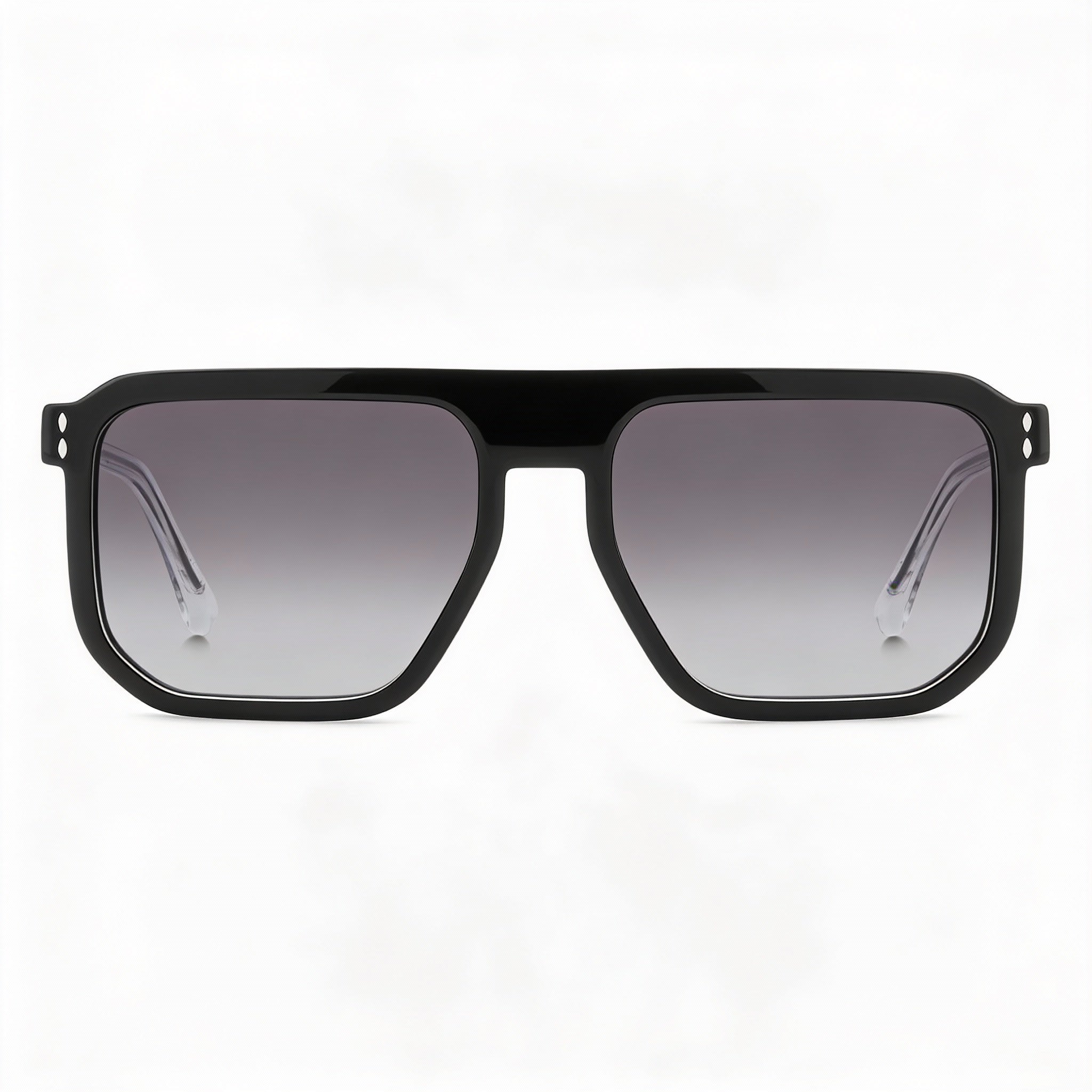 Isabel Marant Casual Women's Black Acetate Frame Non-Polarized Dark Grey Shaded Sunglasses 55mm, Photo 2