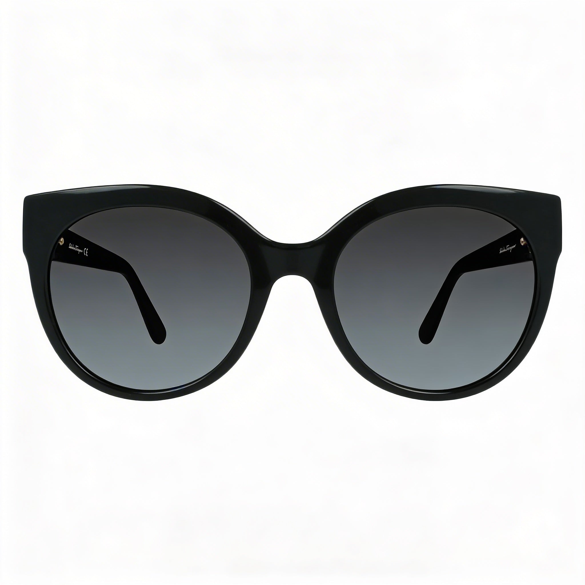 Salvatore Ferragamo Gancini SF1031SL Gafas de Sol Redondas para Mujer Plástico Negro Gris 53mm 100% Protección UV, Photo 2