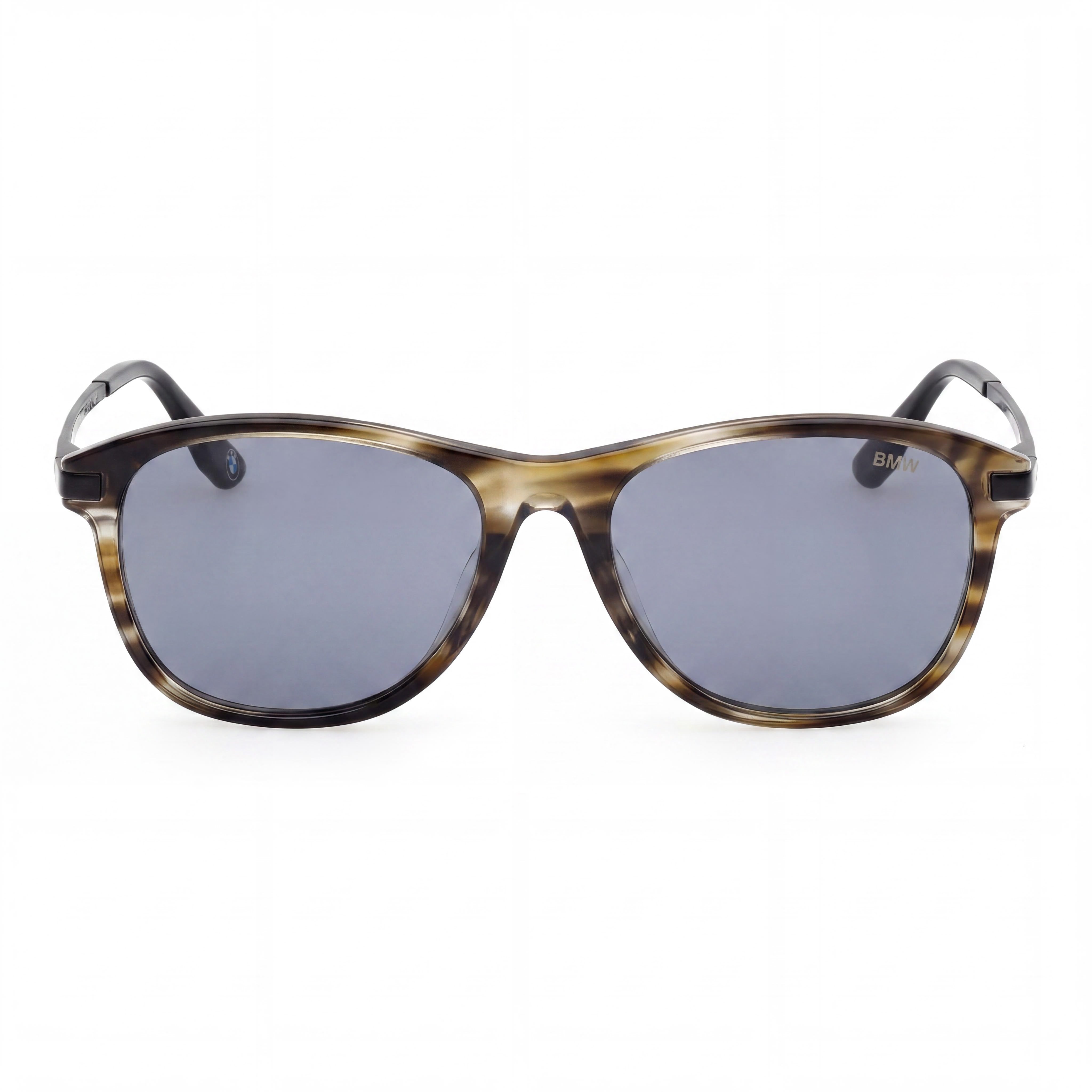 Gafas de sol BMW para hombre, contemporáneas, brillantes, montura de acetato marrón claro, protección UV sin polarizar, 54 mm, Photo 2