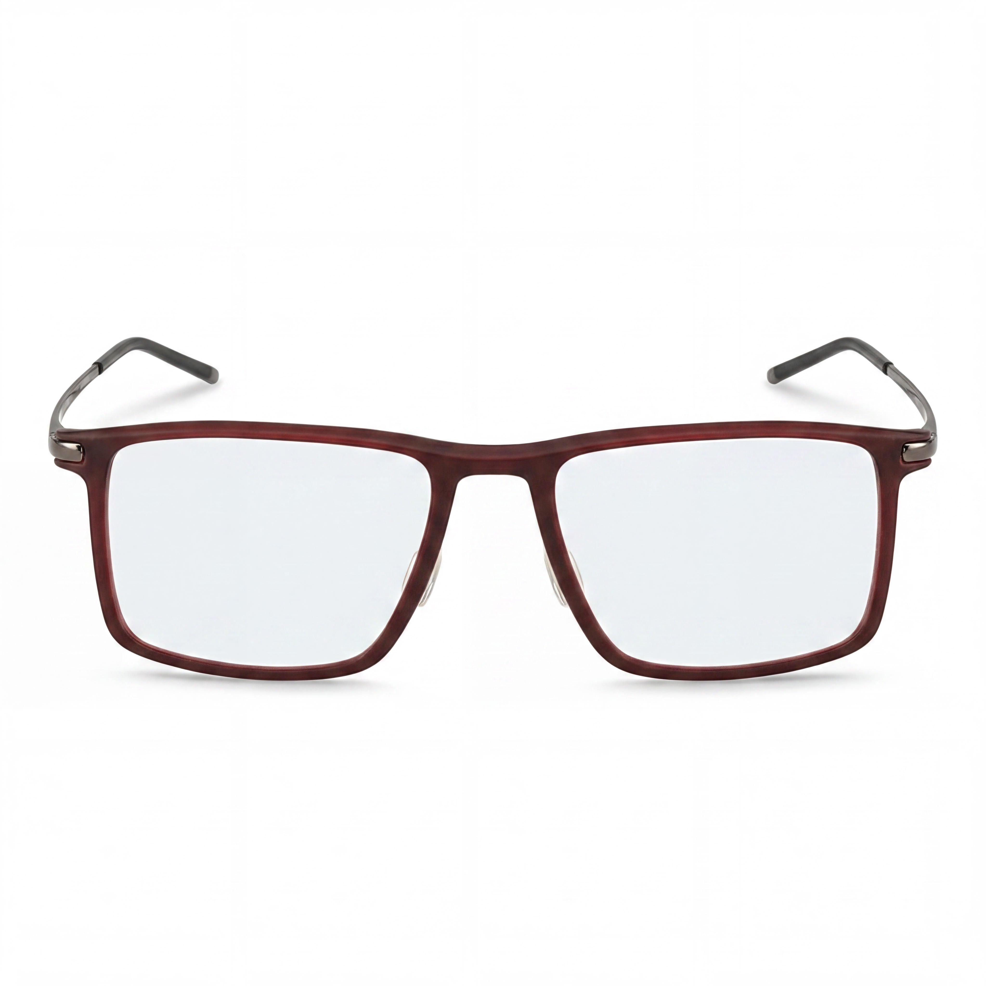 Porsche Casual Unisex Red Plastic Non Polarized Transparent Polycarbonate Lens Eyeglasses 54-18-145mm, Photo 2