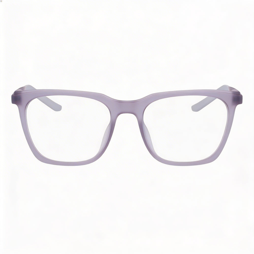 Gafas unisex clásicas Nike con montura inyectada en gris lobo mate, lentes de policarbonato, ancho de lente de 53 mm