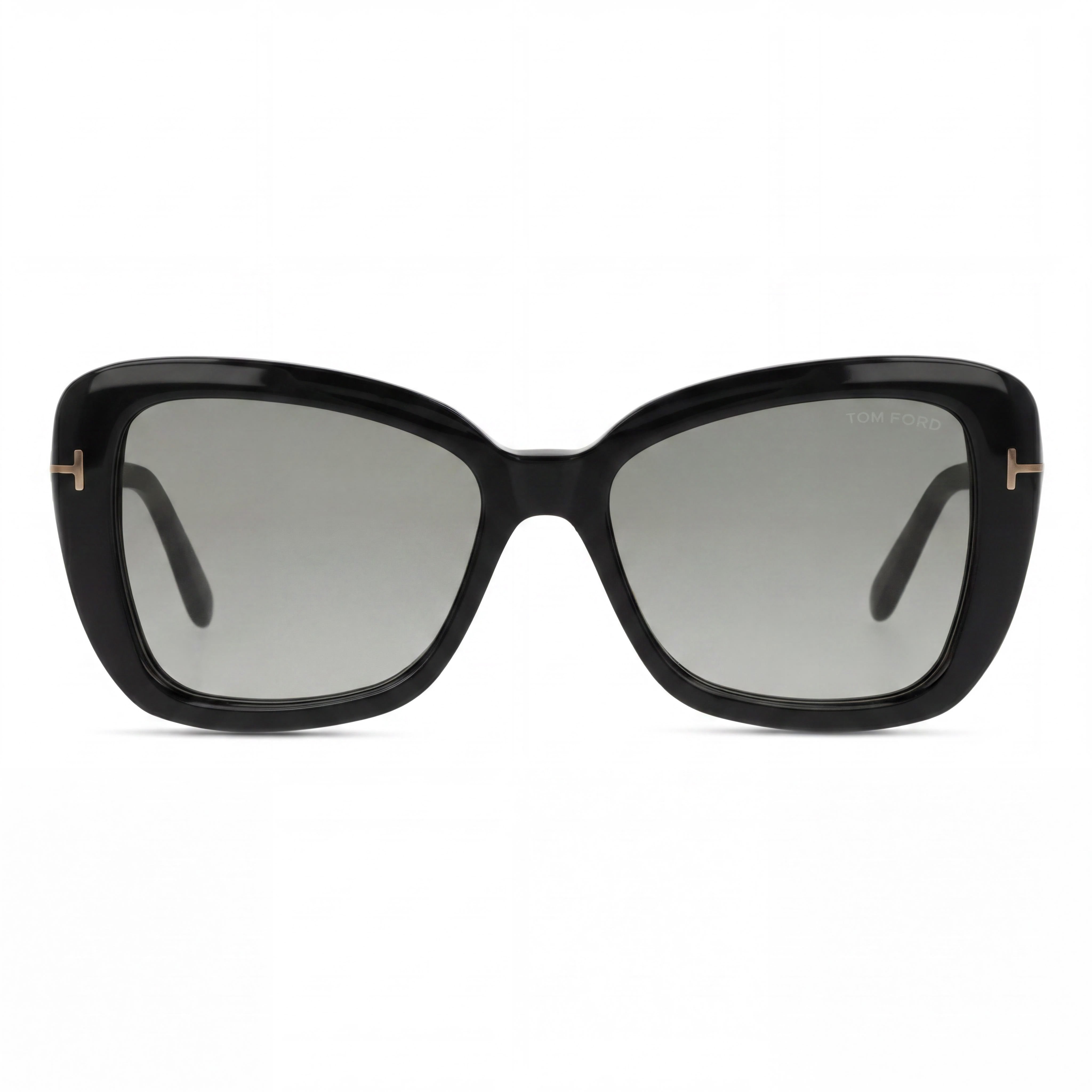 Gafas de sol clásicas de policarbonato negro brillante para mujer Tom Ford Maeve FT1008 Lentes degradadas ahumadas 100% protección UV 55 mm, Photo 2