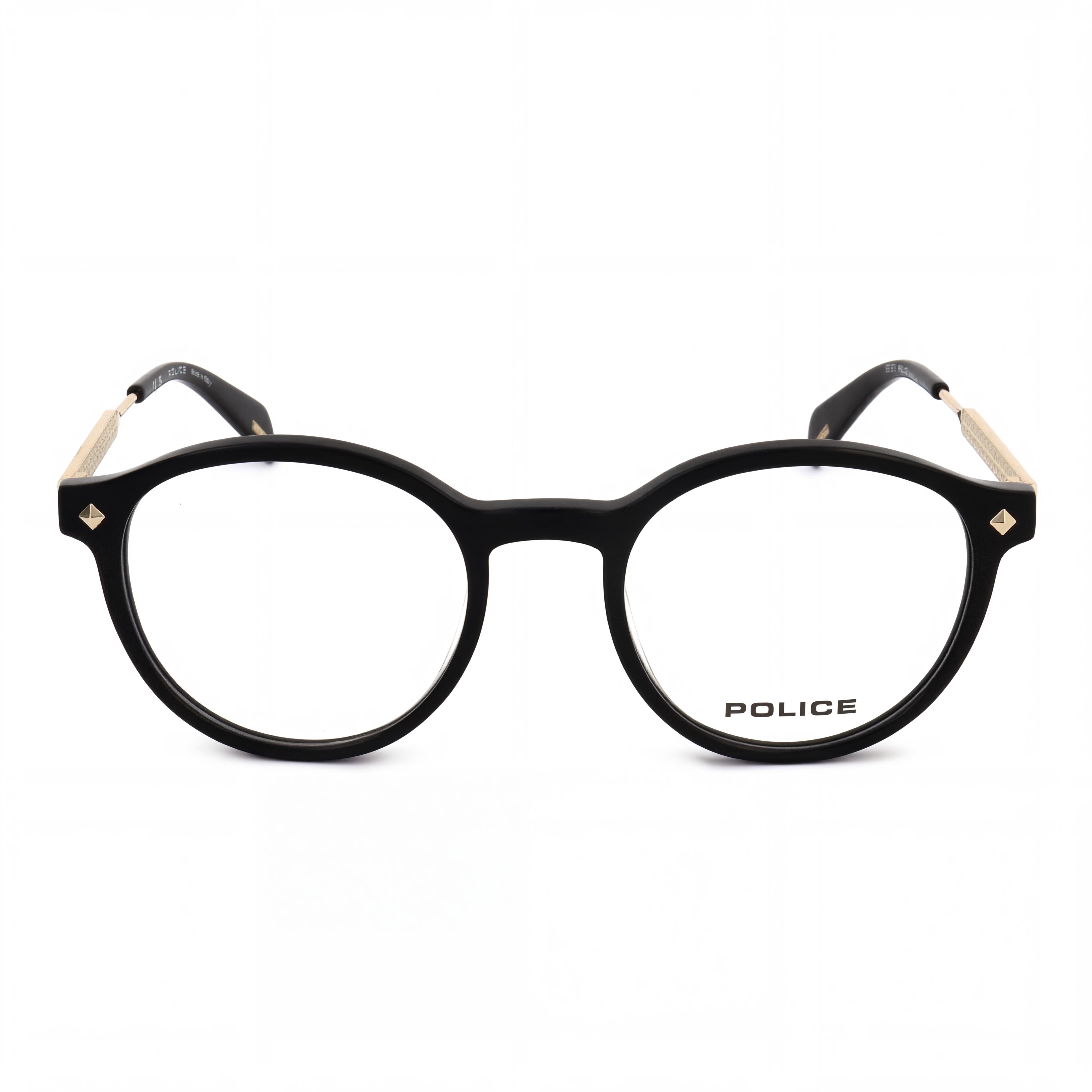 Police Casual Women's Black Acetate Frame Transparent Eyeglasses 49-20-135, Photo 2