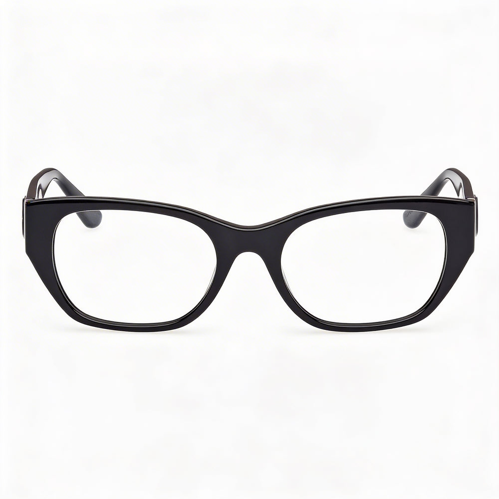 Gafas de vista GUESS Gu50304 para mujer con montura de plástico negro brillante y lentes de policarbonato transparente de 52 mm