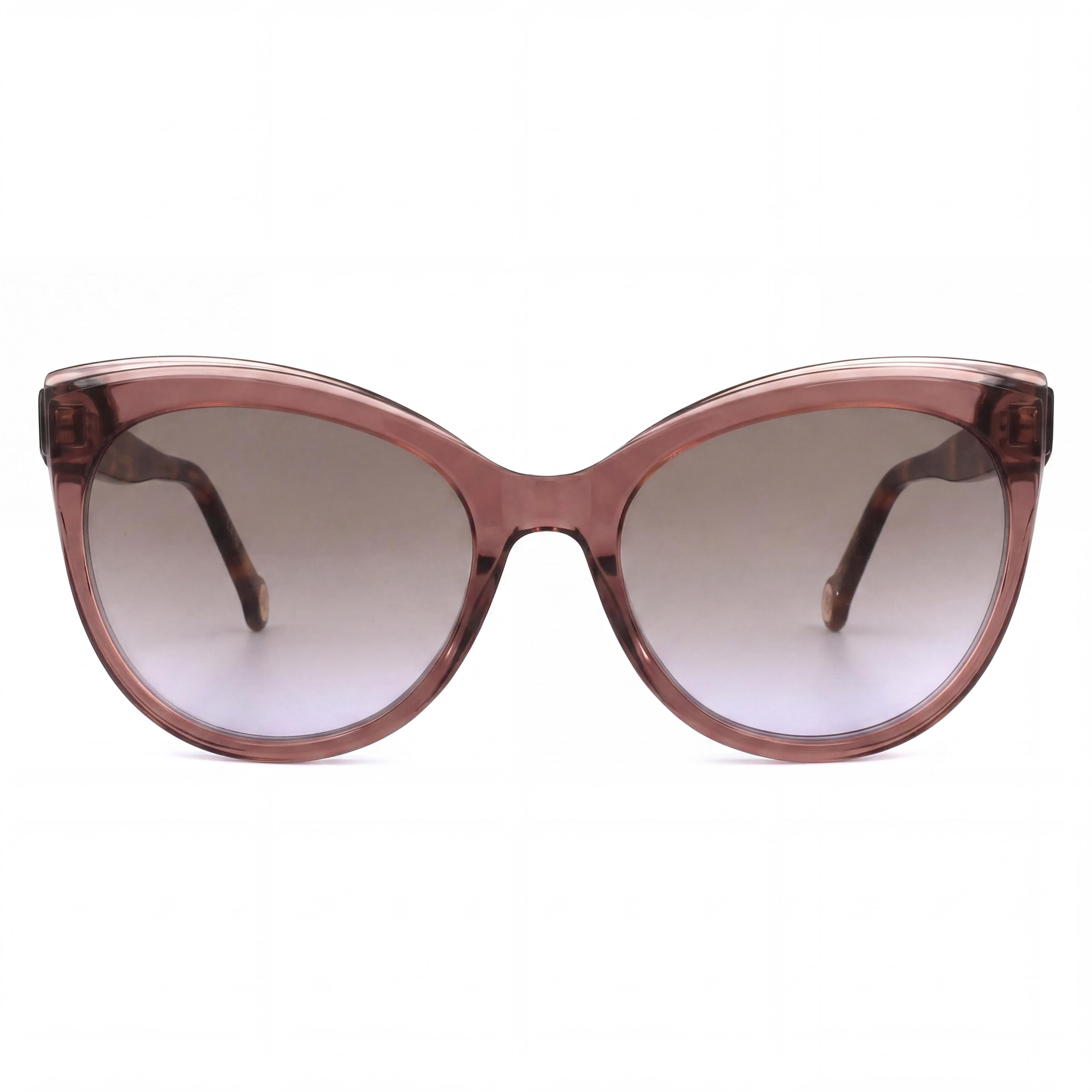 Carolina Herrera Gafas de Sol Esenciales para Mujer de Acetato con Protección UV, Montura y Lentes Marrón Grisáceo, 57-19-145mm, Photo 2