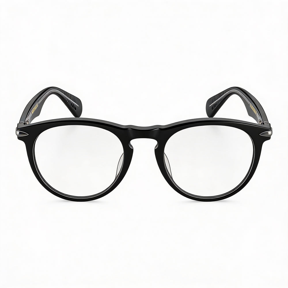 Gafas Rag & Bone Rnb 7003 para hombre, montura de acetato negro con lentes transparentes personalizables, tallas 51-21-145 mm
