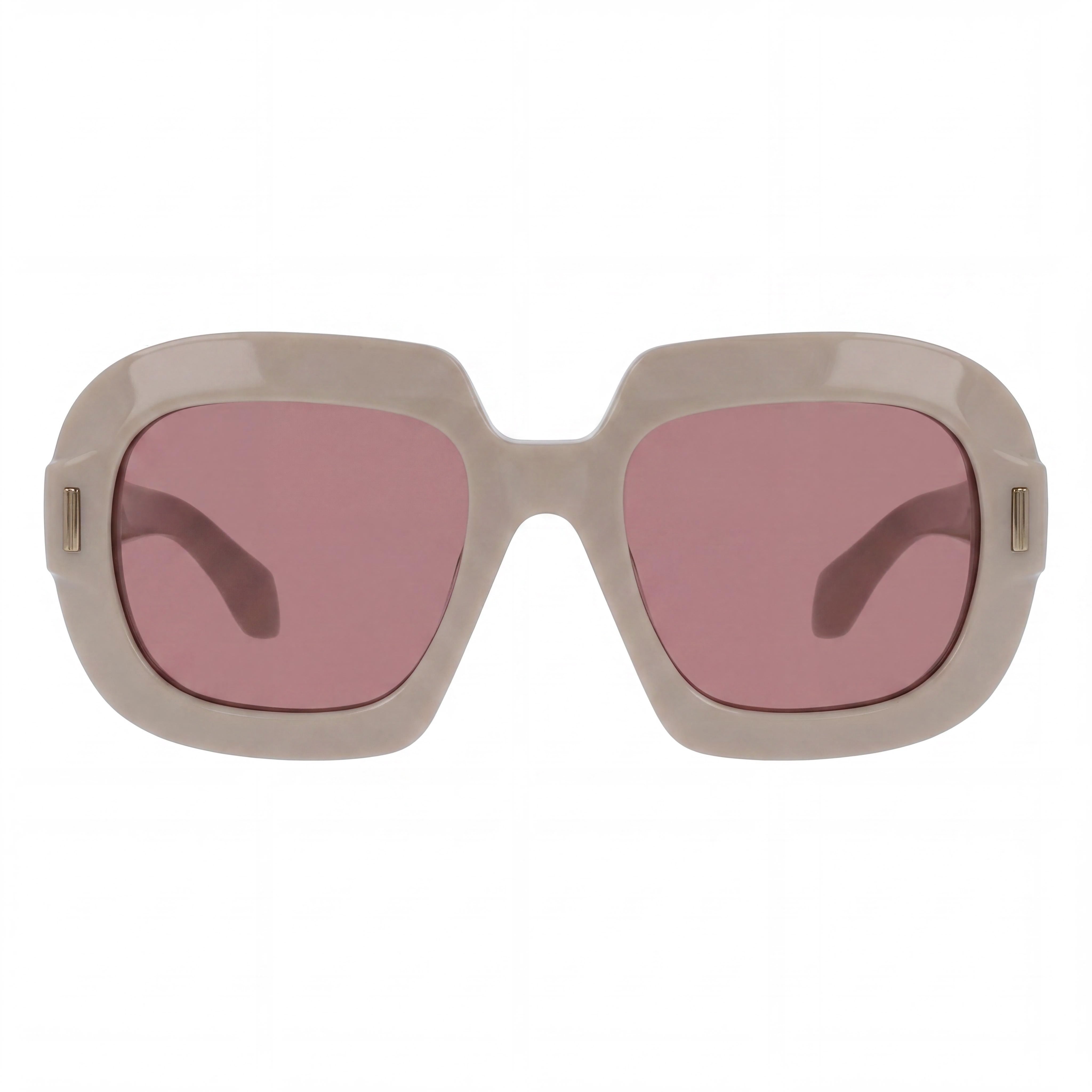 Ferragamo Modern Men's Beige Acetate Frame Sunglasses with Polycarbonate UV 400 Lenses, Size 54-20, Photo 2
