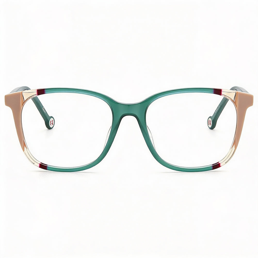 Carolina Herrera Modern Women's Acetate Teal Brown Frame Sunglasses with Polycarbonate Lenses 52mm