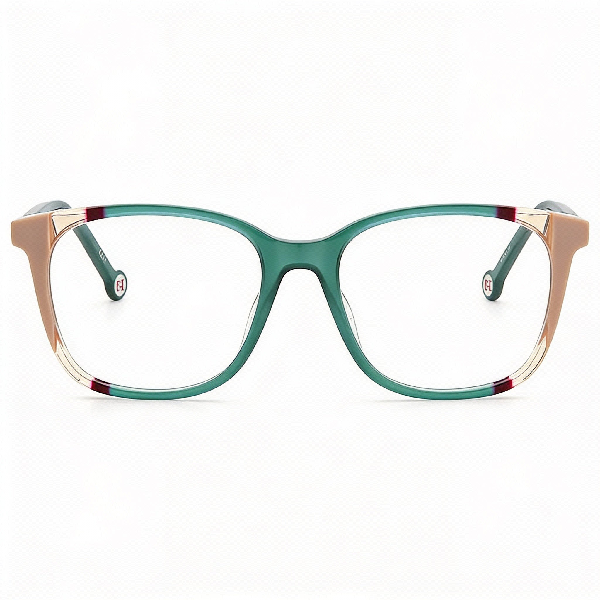 Carolina Herrera Modern Women's Acetate Teal Brown Frame Sunglasses with Polycarbonate Lenses 52mm, Photo 2