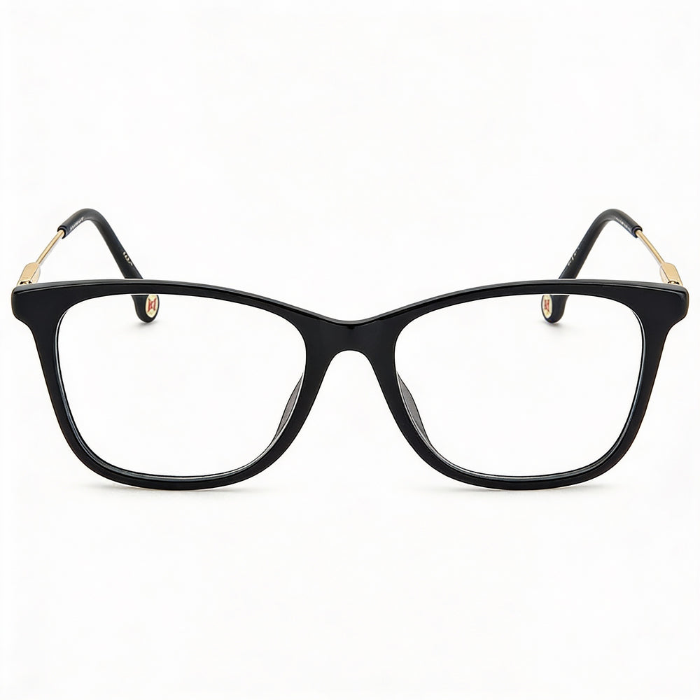 Carolina Herrera Modern Women's Eyewear, Black Acetate Frame, Non- Lenses, 52mm Lens Width