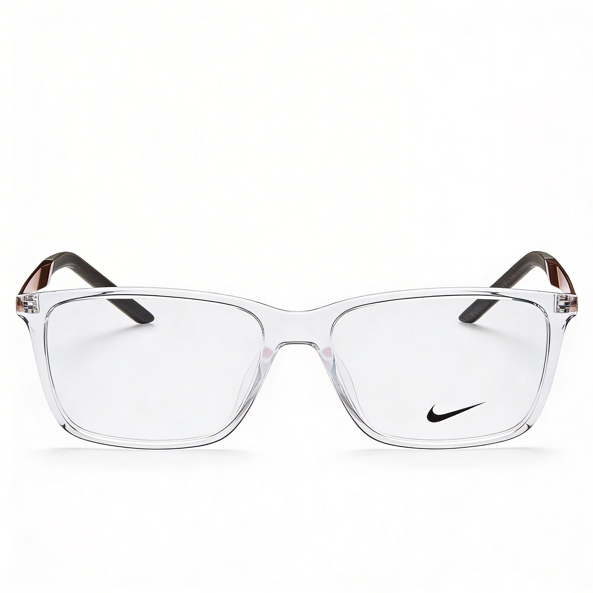 Nike Modern Unisex Eyeglasses Frame, Clear Acetate, 54mm Lens Width, with Non-Functional Demo Lenses, Photo 2