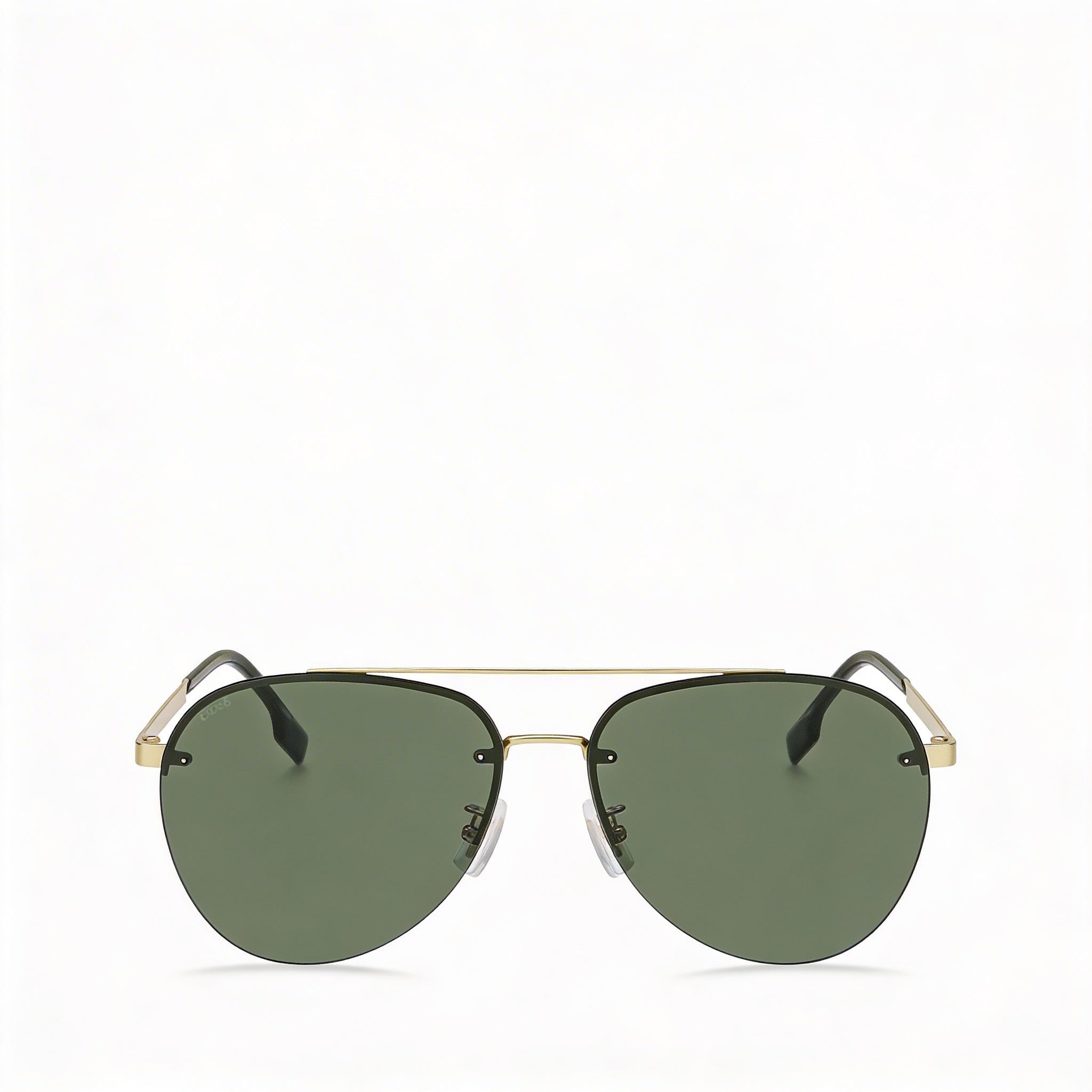 HUGO BOSS Modern Women's Metal Frame Sunglasses with Polycarbonate Lenses and UV Protection, Matte Gold, 62mm Lens Width, Photo 2