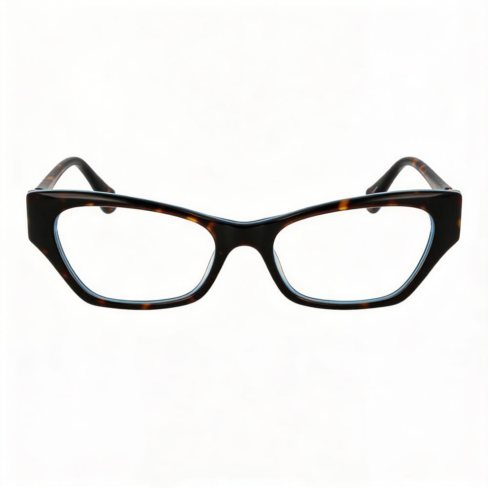 Gafas graduadas GUESS GU2747 para mujer, montura completa, ojo de gato, color Habana oscuro, de plástico, con lentes de 51 mm de ancho