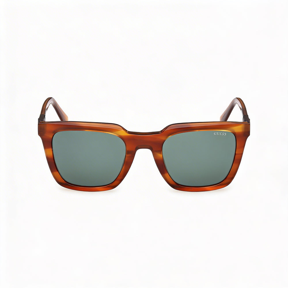 Guess Gu00279 Men's Light Brown Horn Plastic Frame with Brown Polycarbonate Lens UV 400 Protection 51mm