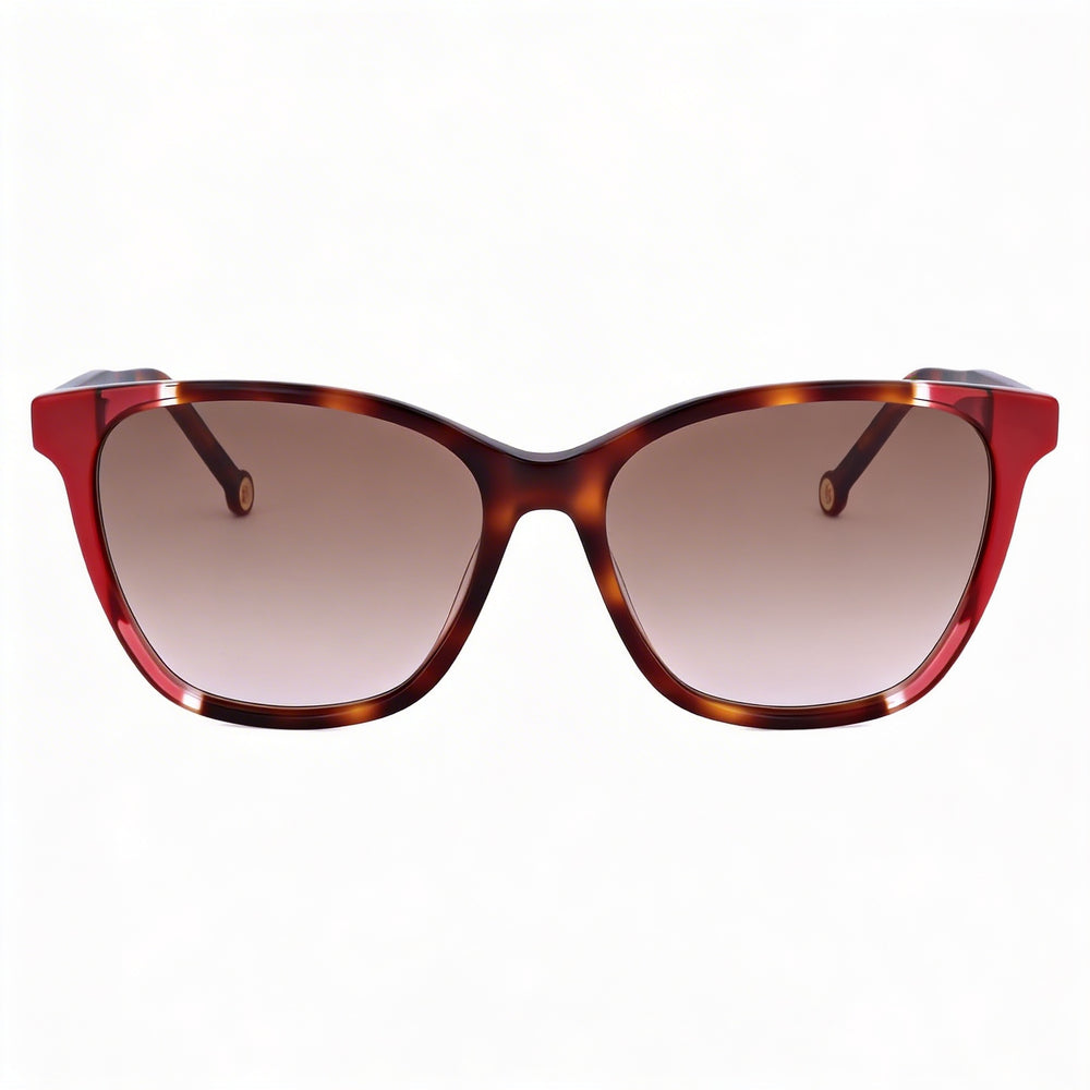 Carolina Herrera CH 0061/S Women's Classic Acetate Havana Red Frame Brown Shaded Lens Sunglasses 57