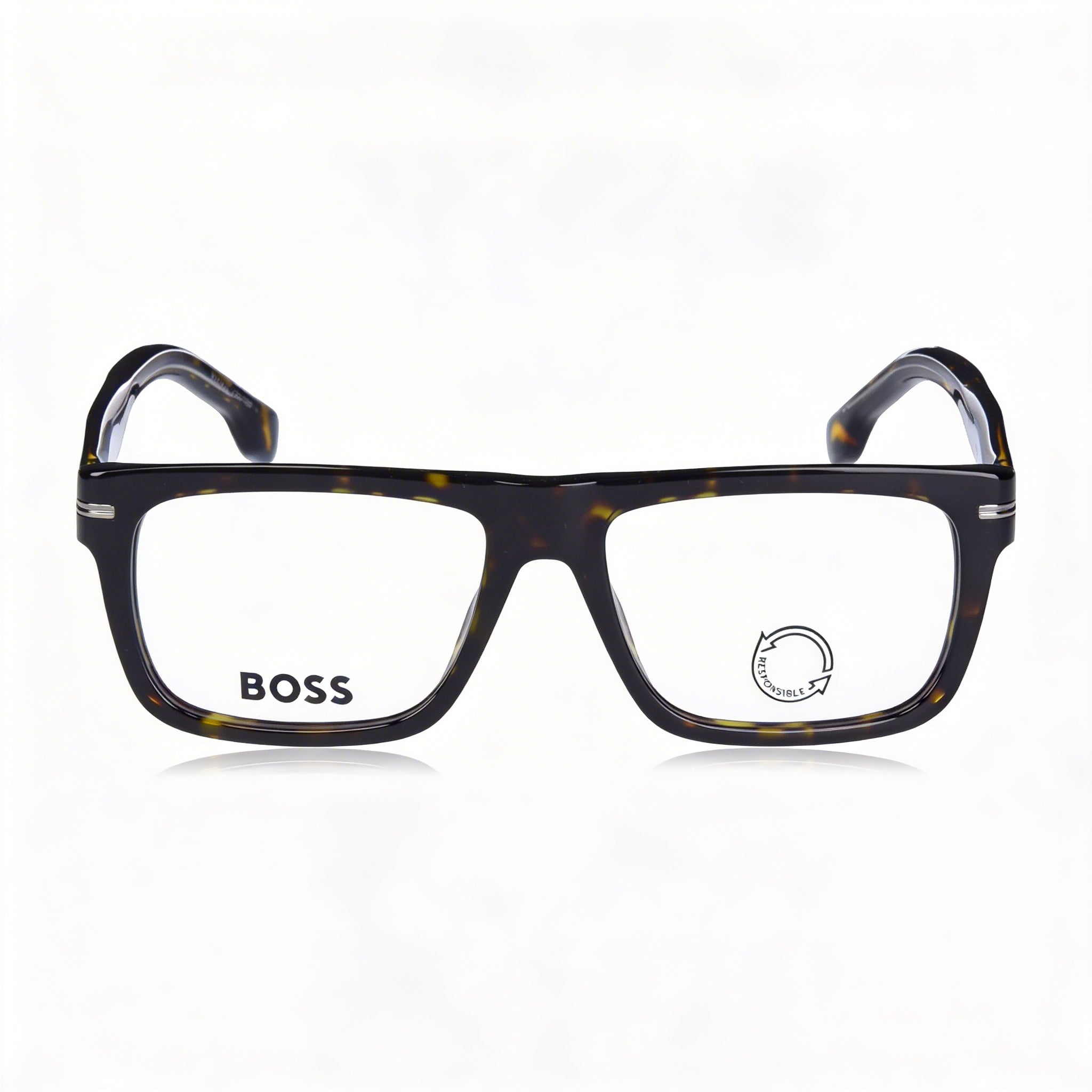 Hugo Boss 1503 Unisex Montura Moderna de Plástico Habana Lente de Policarbonato No Gafas 53mm, Photo 2