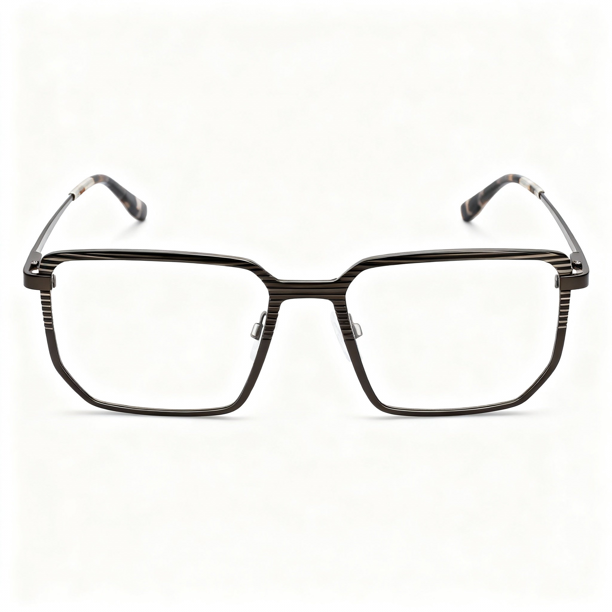 MCALLISTER Mc4531 Men’s Olive Metal Full Rim Rectangle Polarized Eyeglasses Frame Size 55-17-145