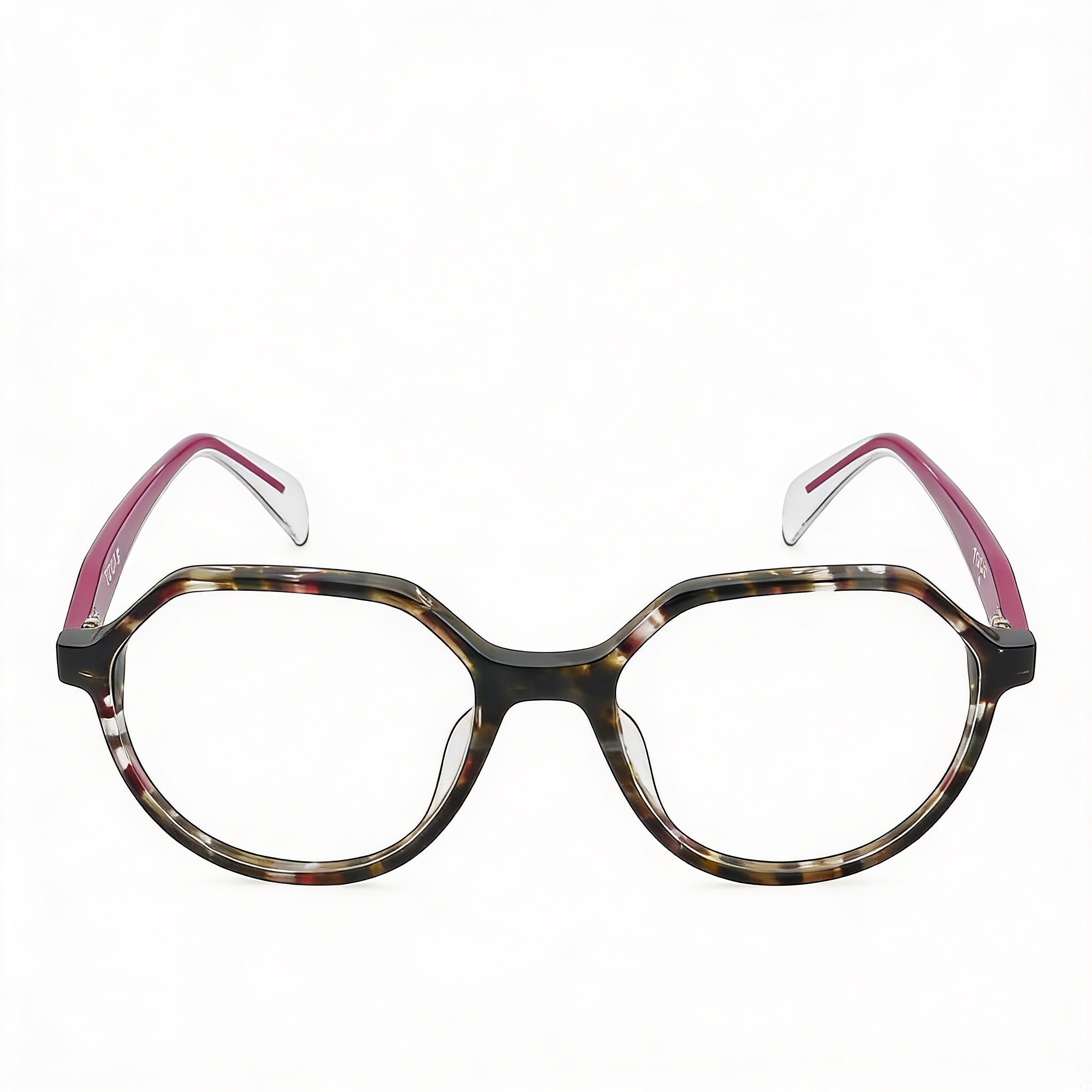 Gafas Geométricas Tous para Mujer de Acetato de Celulosa Marrón Rojo Habana 51mm - Lentes Demostración Transparentes Listas para Graduar, Photo 2