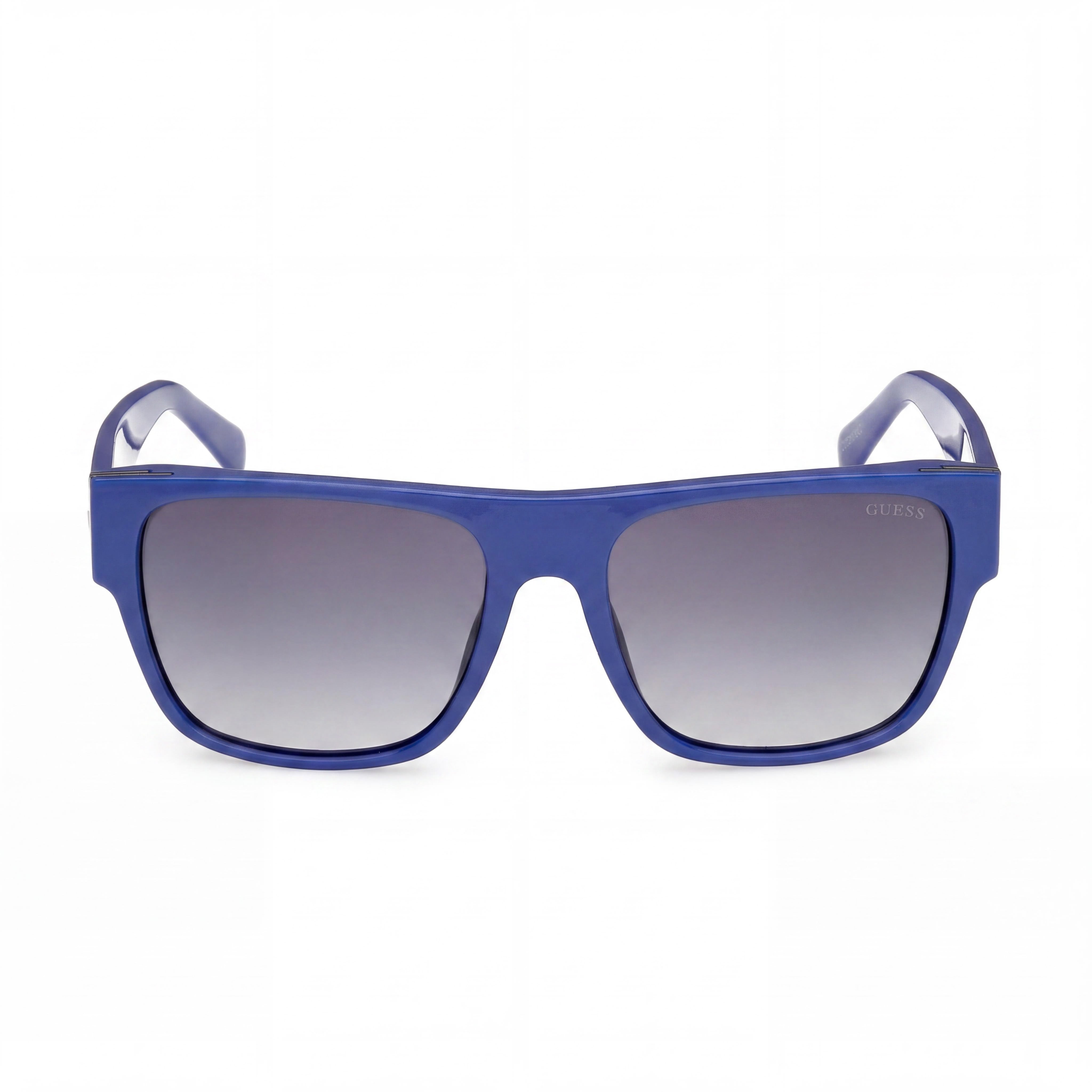 GUESS Casual Men's Plastic Frame Non-Polarized UV 400 Sunglasses, Azul Brillante, Gradient Smoke Lenses 58mm, Photo 2