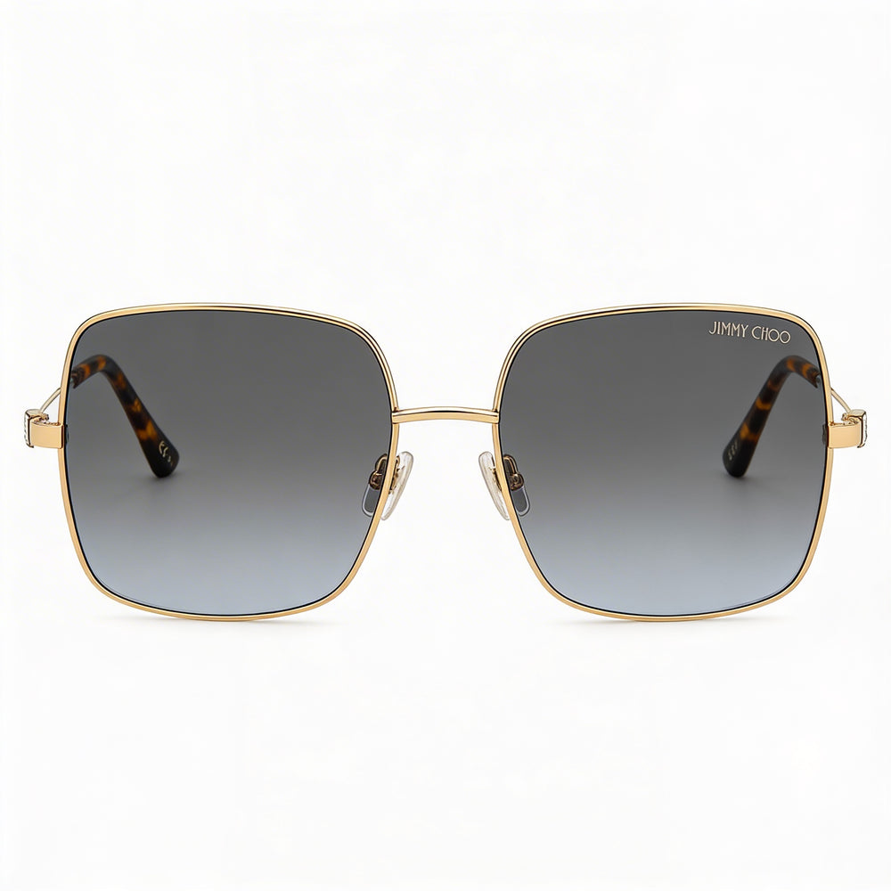 JIMMY CHOO Classic Women's Stainless Steel Rose Gold Polycarbonate UV Protection Sunglasses 58-16-145