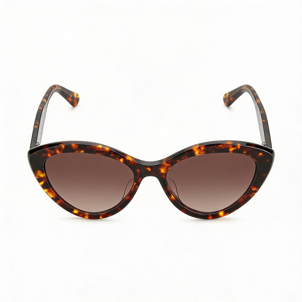 Kate Spade New York Classic Women's Acetate UV Protected Sunglasses Havana Brown Shaded Frame Brown Shaded Lenses 55mm