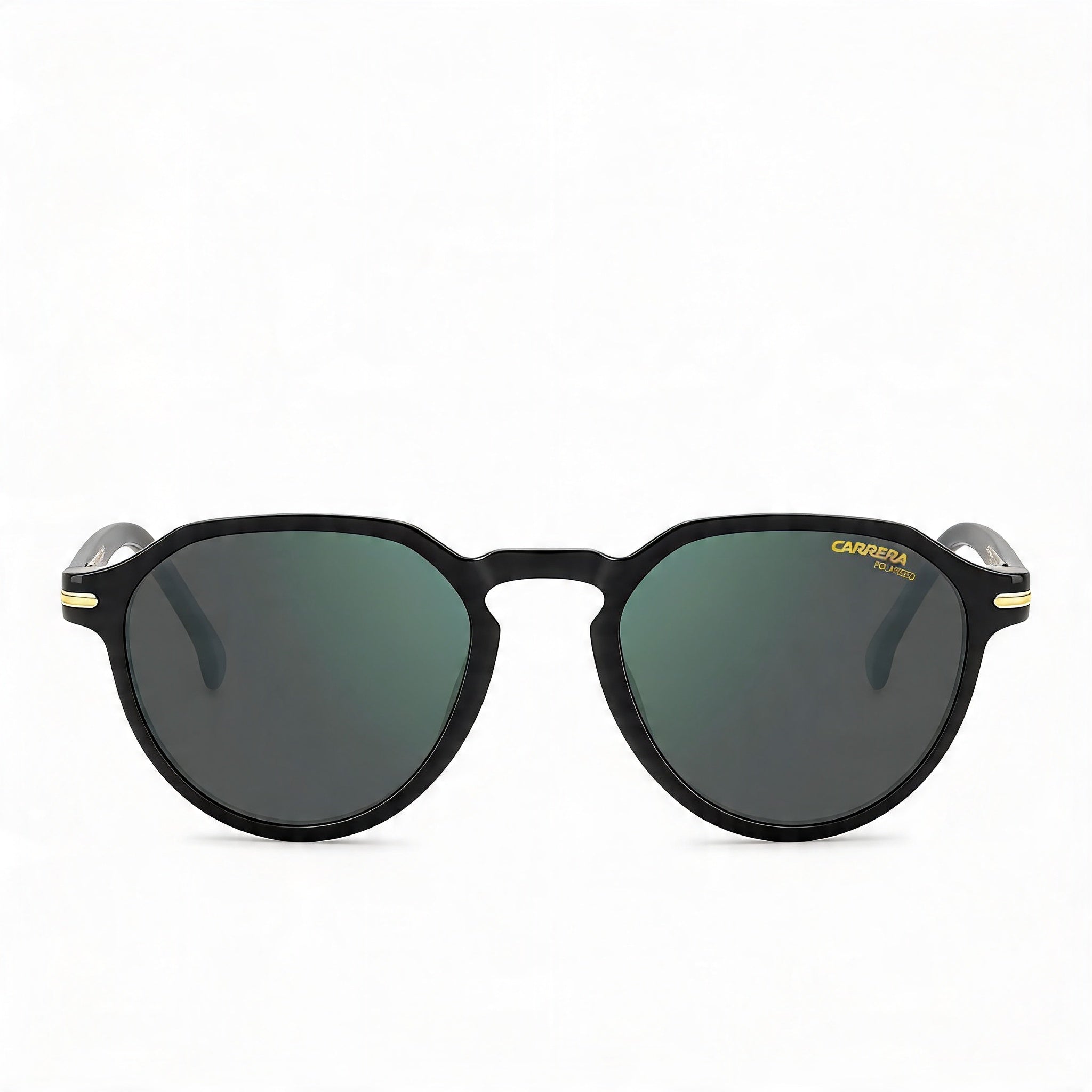 Carrera Carrera 314/S Gafas de sol polarizadas unisex de poliamida negra y verde Lentes verdes grises 100% protección UV 50mm, Photo 2