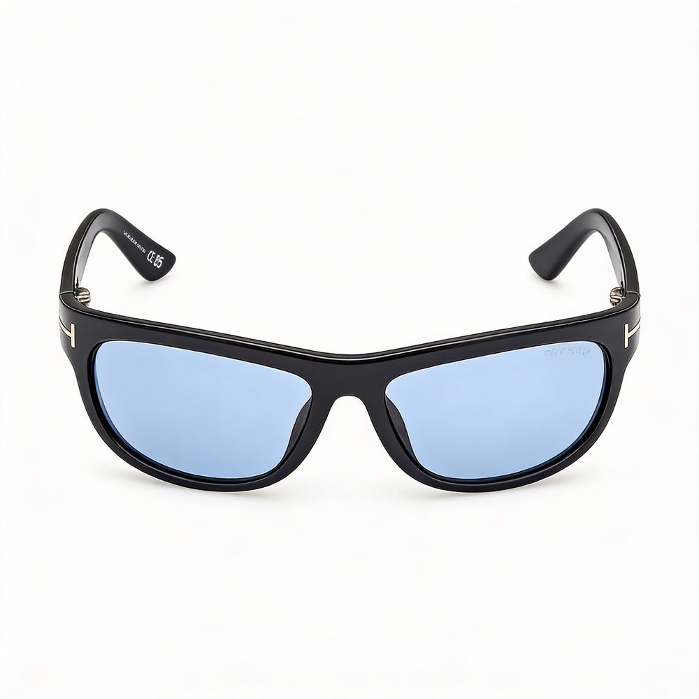 Marcolin Classic Unisex Injected Frame Black Sunglasses with Polycarbonate Black Lenses 62-17-120mm