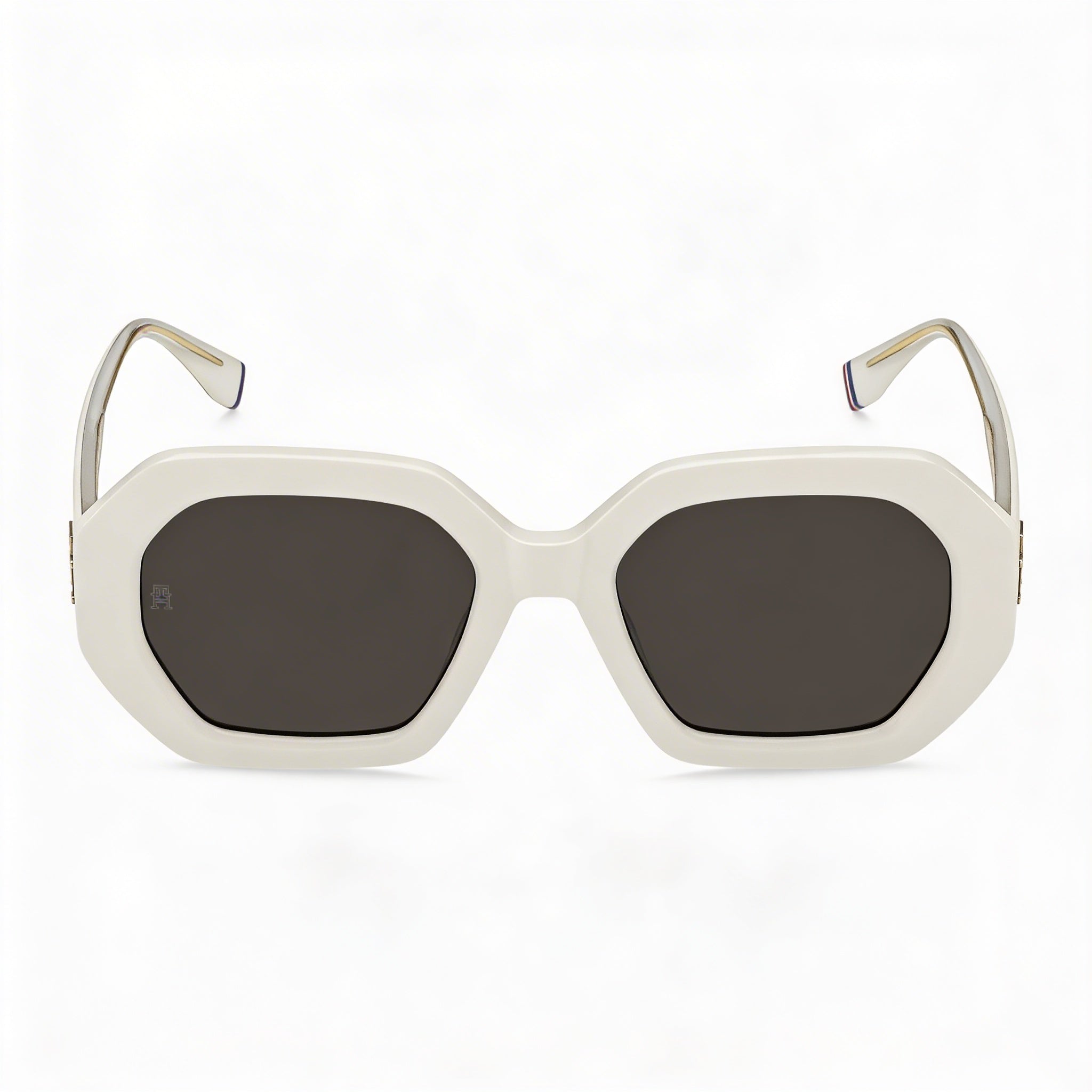 Gafas de sol Tommy Hilfiger Casual para mujer, de acetato color marfil, no polarizadas, 100% protección UV, 52 mm, Photo 2