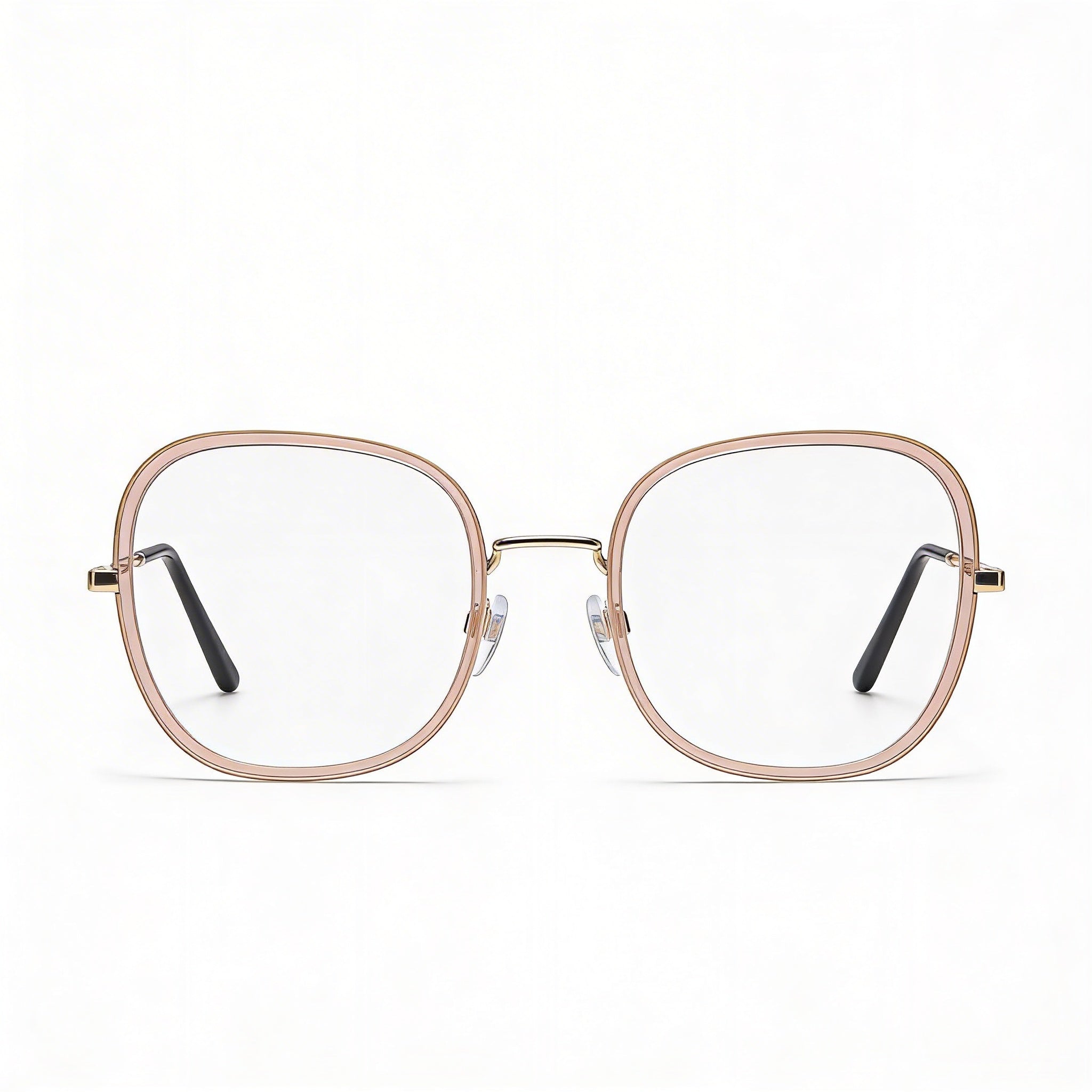 Marc Jacobs Modern Eyewear for Women, Beige Gold Alloy Steel Frame, Polycarbonate Lenses 53mm, Photo 2