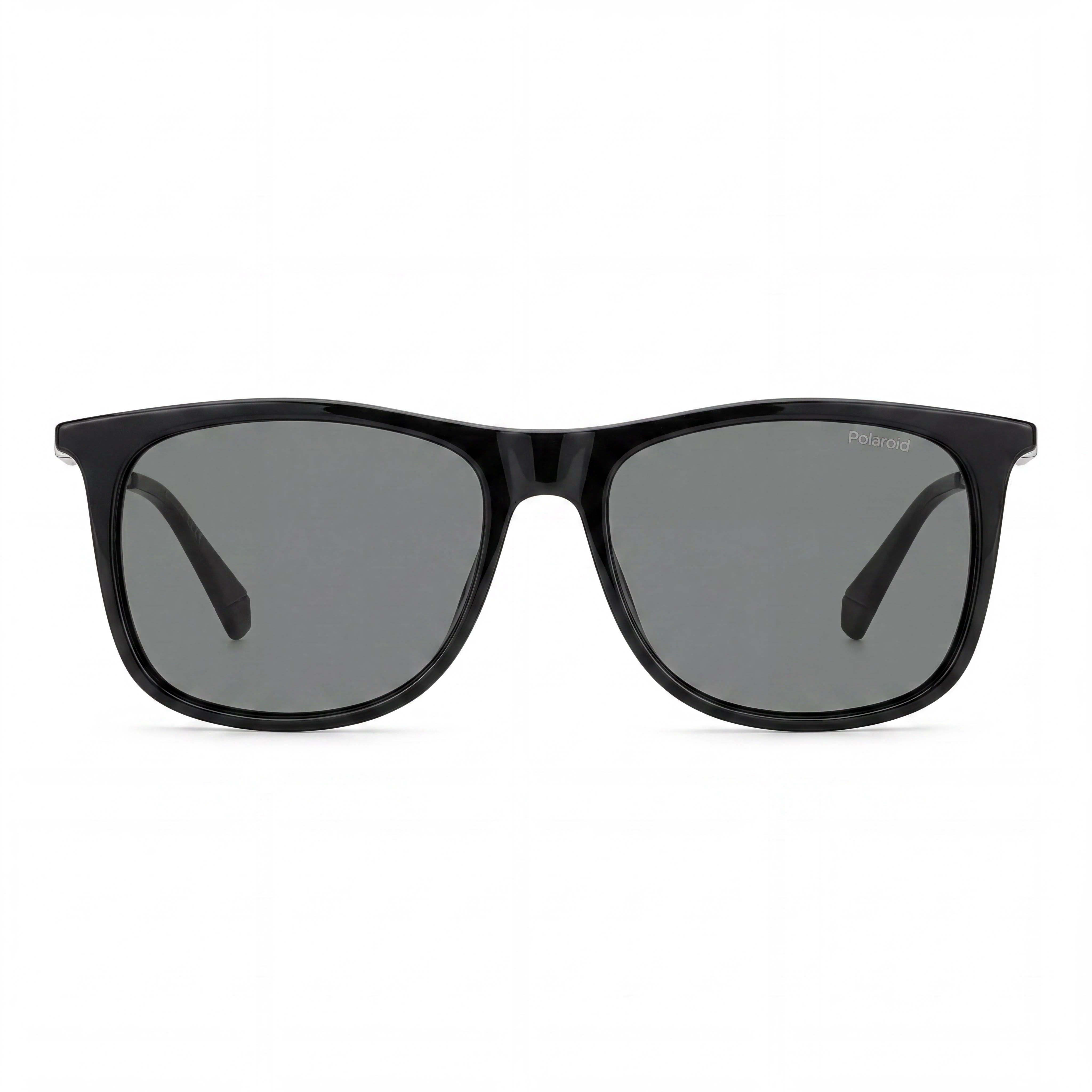 Polaroid Women's Classic Polarized UV 400 Sunglasses, Black Grey ECO CO-POLYESTER Frame, Grey Lenses 55mm, Photo 2