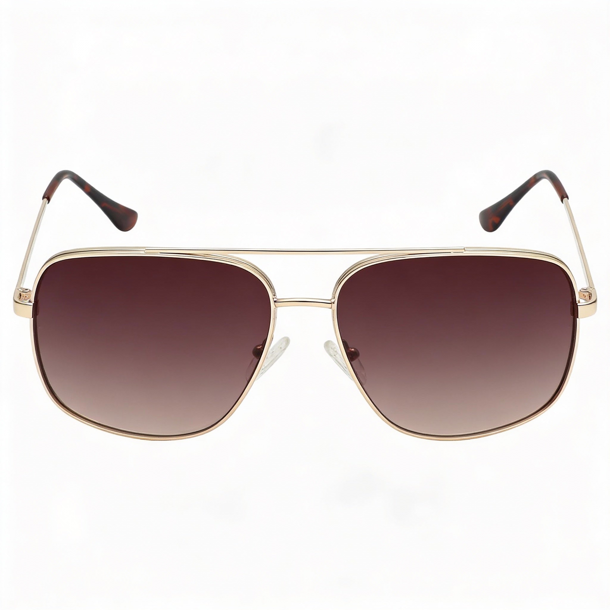 Gafas de sol unisex clásicas GUESS con montura de plástico multicolor y lentes de policarbonato marrón con protección UV 100 % (60 mm), Photo 2