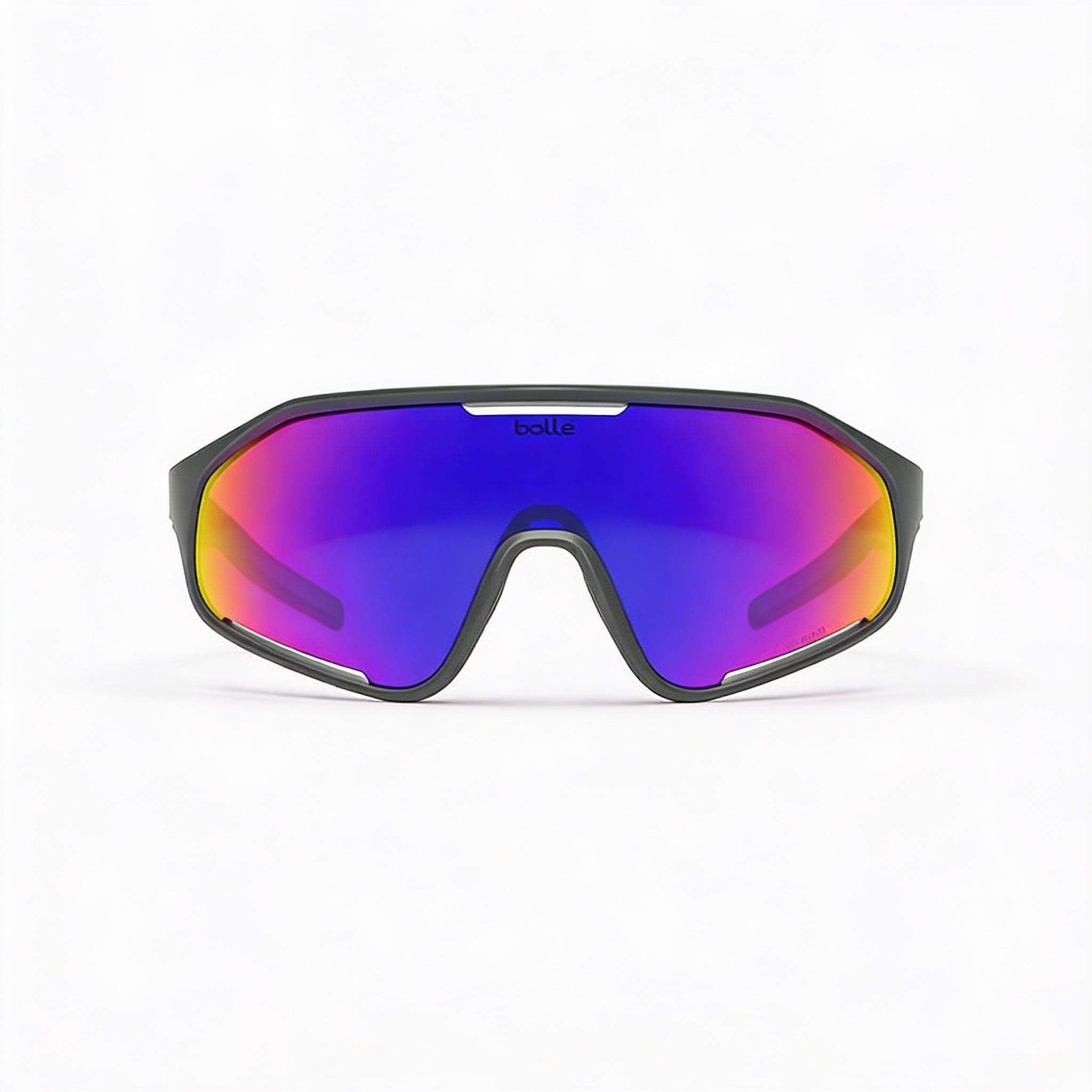 bollé Unisex Titanium Matte Frame Shatter Resistant Sunglasses, 100% UV, Volt Ultraviolet Lenses, 55mm, Photo 1