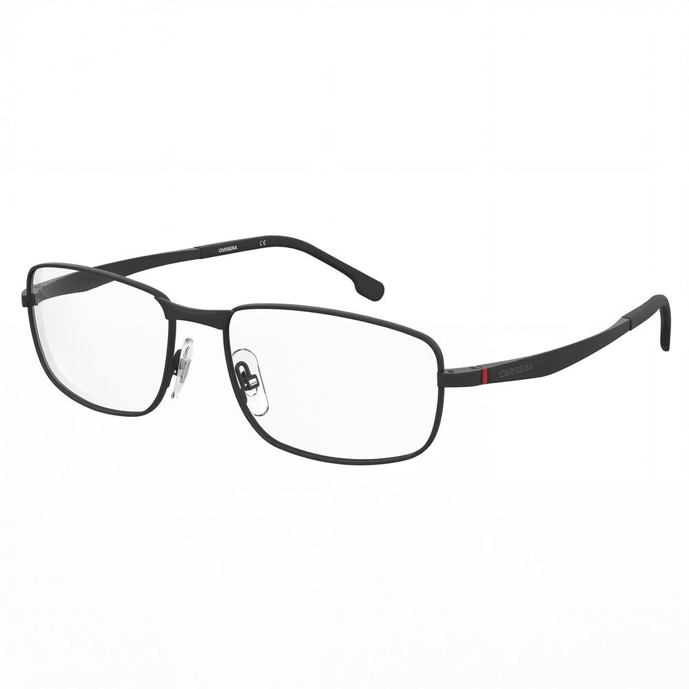 Gafas de ver Carrera 8854/003 rectangulares en negro mate para hombre, 57mm