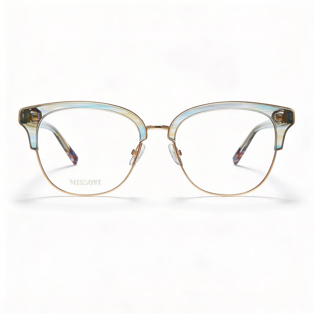 Missoni Cuspidi Collection Mis 0012 Policarbonato Turquesa Cuerno Metálico 51mm para Hombre