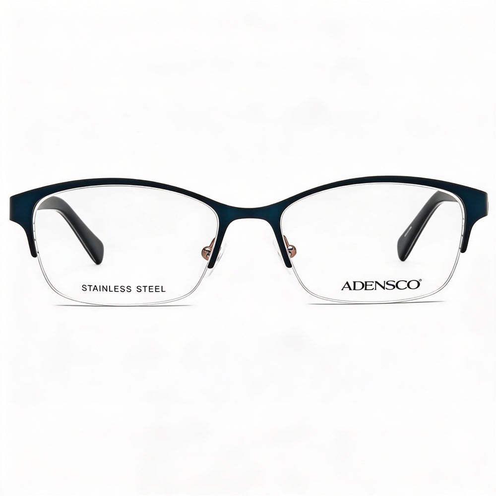 Adensco Adensco 200 Men's Metal Frame Non- Polycarbonate Optical Frames Satin Navy 52-17-135