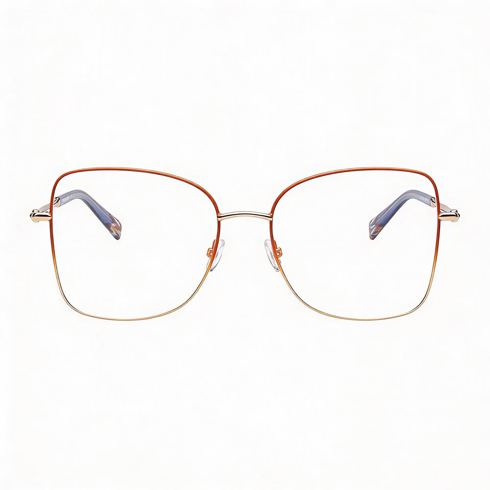 Gafas de sol Missoni Mis 0098 para mujer, montura de acero inoxidable en dorado ladrillo, lentes de policarbonato de 55 mm