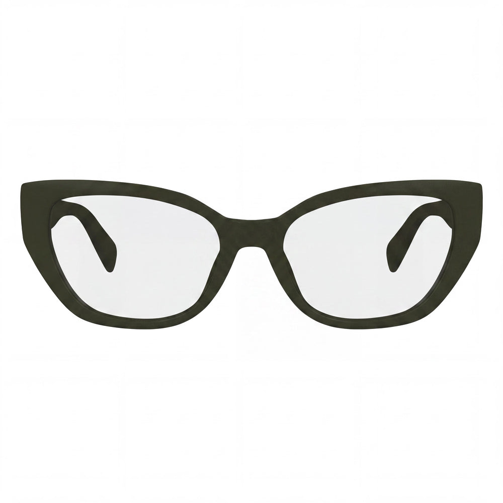 KARL LAGERFELD Modern Collection Women's Eyewear, Khaki Frame, Khaki Polycarbonate Non-Polarised Lenses, 53mm Size
