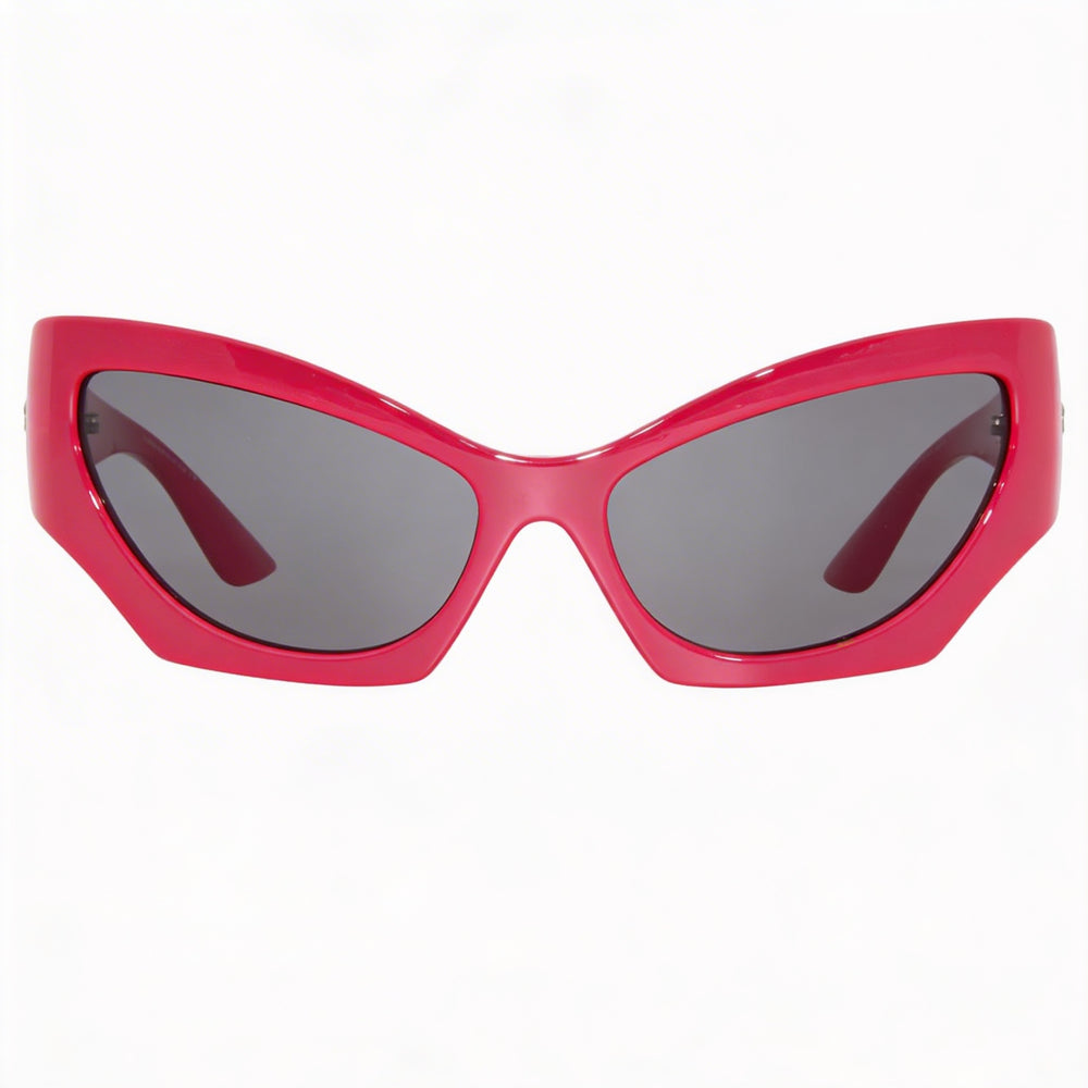 Versace VE4450 Women's Cat Eye Sunglasses, Dark Grey Rose Frame, Pink Dark Grey Lenses, 100% UV Protection, 60mm