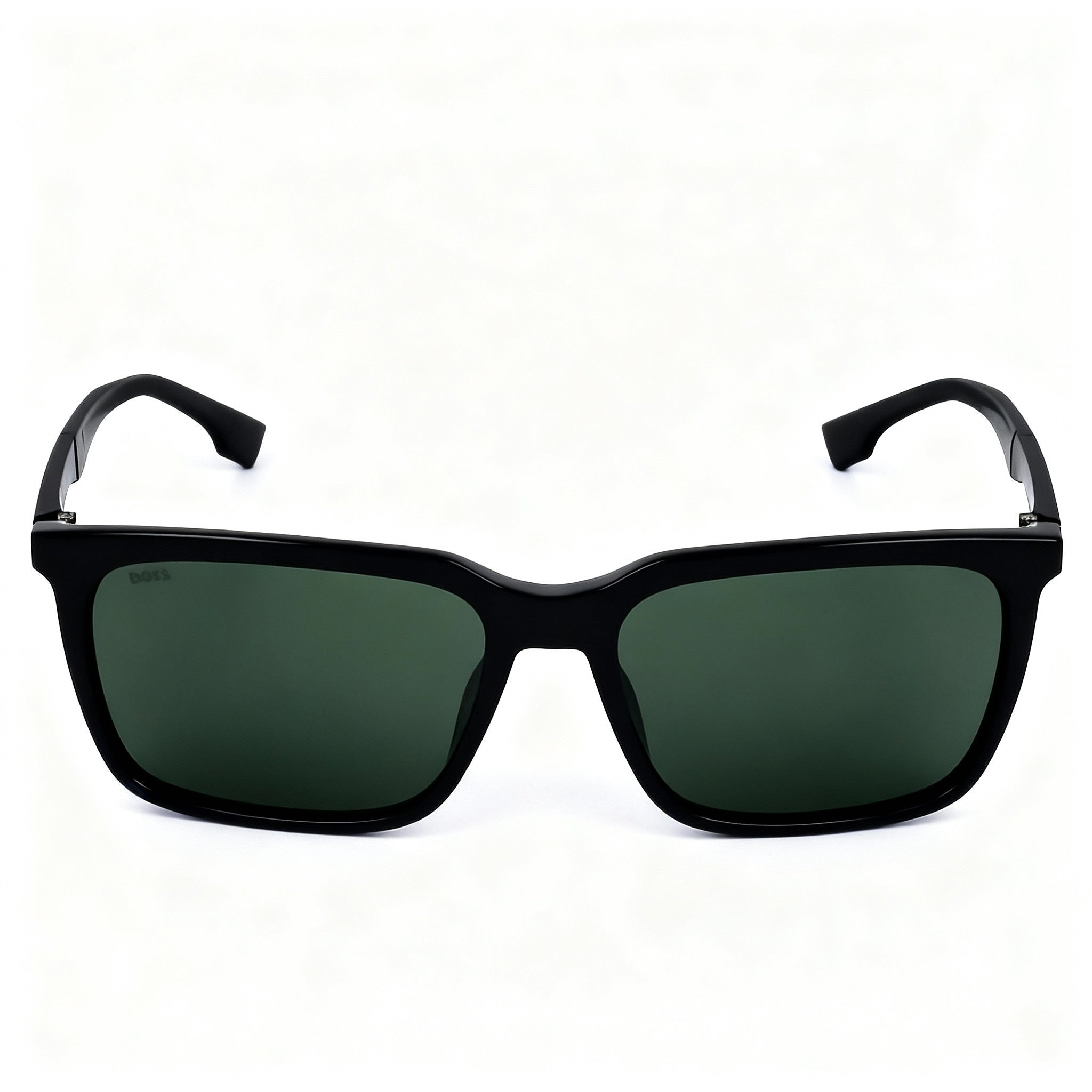 Hugo Boss Tech & Innovation Unisex Black Green Acetate Frame Green Polarized Sunglasses 57-17-150